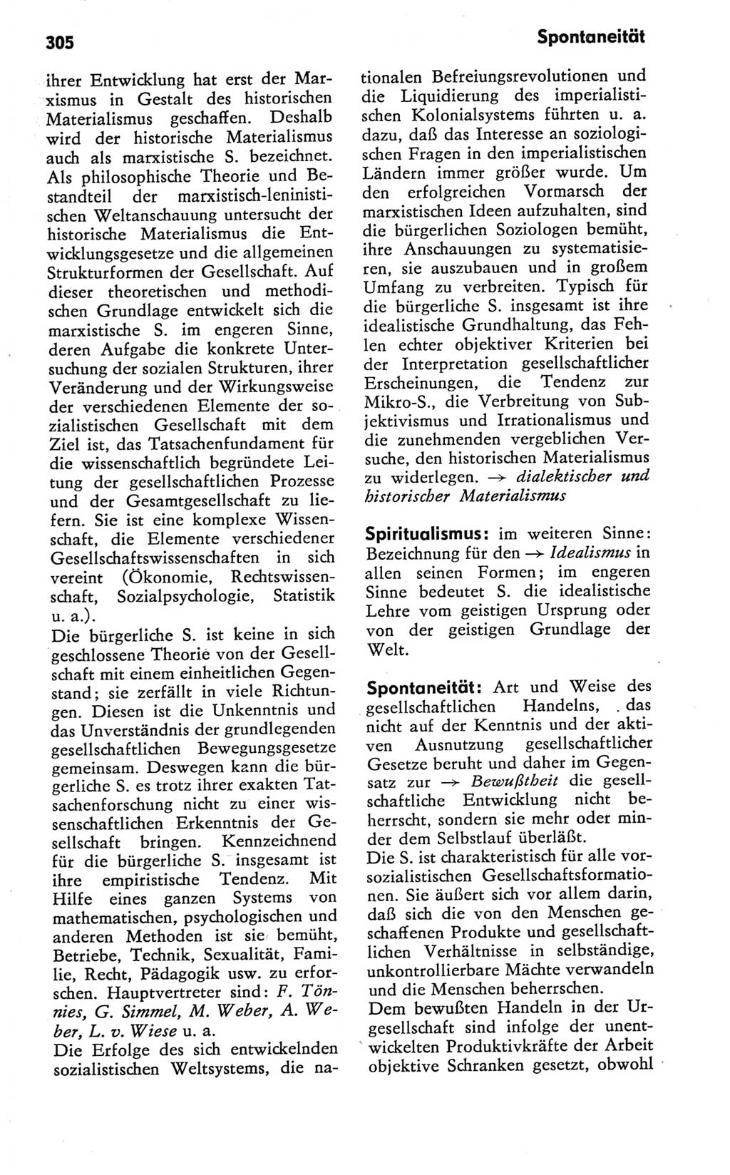 Kleines Wörterbuch der marxistisch-leninistischen Philosophie [Deutsche Demokratische Republik (DDR)] 1981, Seite 305 (Kl. Wb. ML Phil. DDR 1981, S. 305)