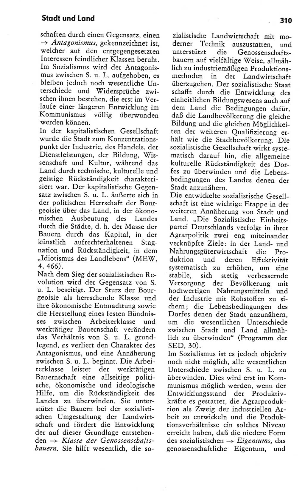 Kleines Wörterbuch der marxistisch-leninistischen Philosophie [Deutsche Demokratische Republik (DDR)] 1981, Seite 310 (Kl. Wb. ML Phil. DDR 1981, S. 310)