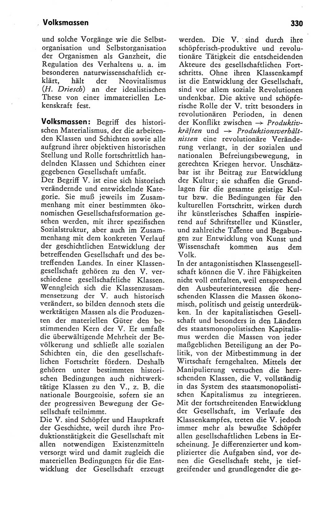 Kleines Wörterbuch der marxistisch-leninistischen Philosophie [Deutsche Demokratische Republik (DDR)] 1981, Seite 330 (Kl. Wb. ML Phil. DDR 1981, S. 330)