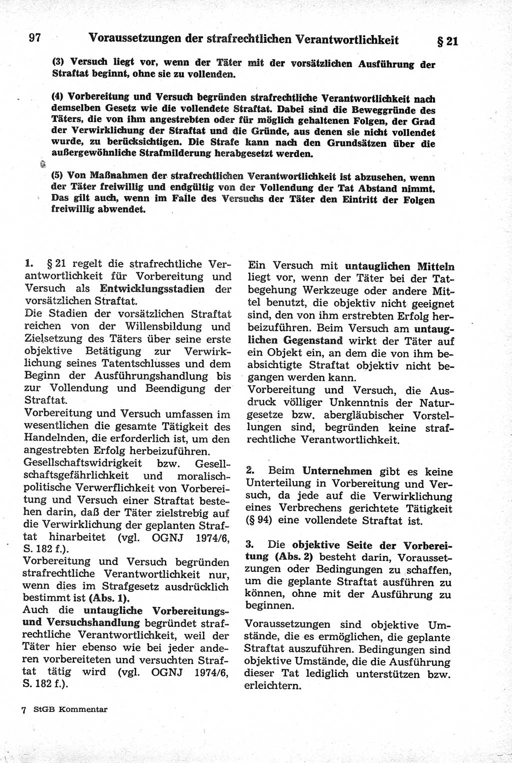 Strafrecht der Deutschen Demokratischen Republik (DDR), Kommentar zum Strafgesetzbuch (StGB) 1981, Seite 97 (Strafr. DDR Komm. StGB 1981, S. 97)