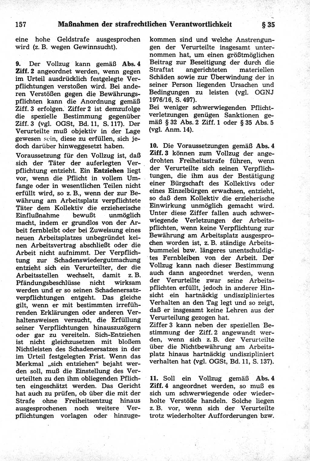 Strafrecht der Deutschen Demokratischen Republik (DDR), Kommentar zum Strafgesetzbuch (StGB) 1981, Seite 157 (Strafr. DDR Komm. StGB 1981, S. 157)