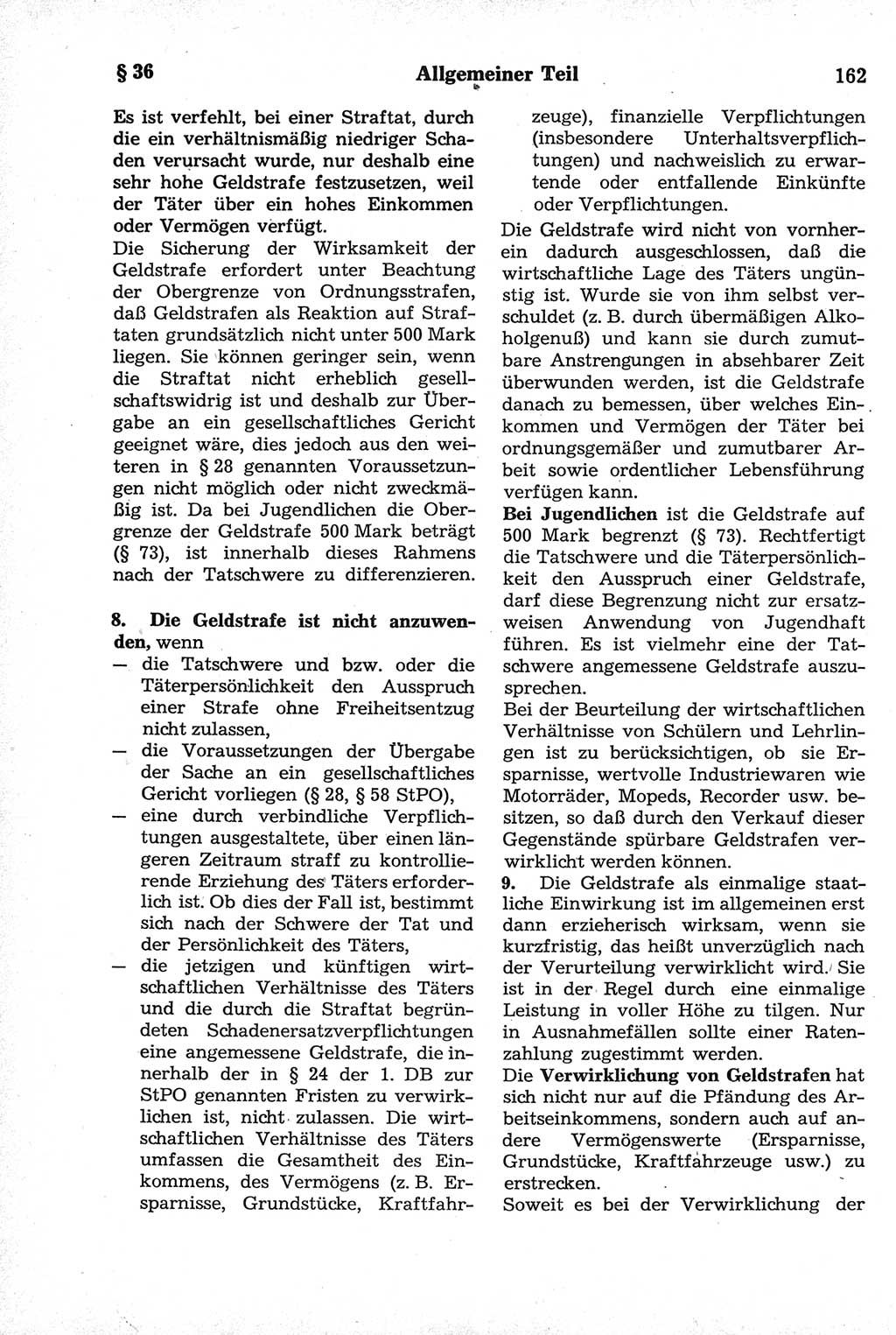Strafrecht der Deutschen Demokratischen Republik (DDR), Kommentar zum Strafgesetzbuch (StGB) 1981, Seite 162 (Strafr. DDR Komm. StGB 1981, S. 162)