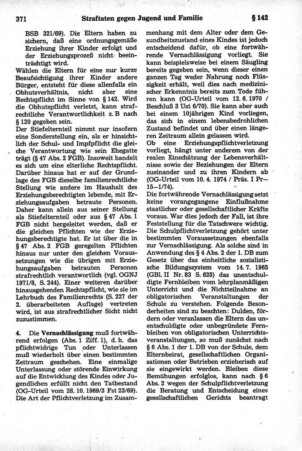 Strafrecht der Deutschen Demokratischen Republik (DDR), Kommentar zum Strafgesetzbuch (StGB) 1981, Seite 371 (Strafr. DDR Komm. StGB 1981, S. 371)