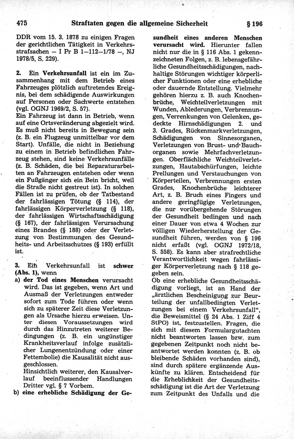 Strafrecht der Deutschen Demokratischen Republik (DDR), Kommentar zum Strafgesetzbuch (StGB) 1981, Seite 475 (Strafr. DDR Komm. StGB 1981, S. 475)