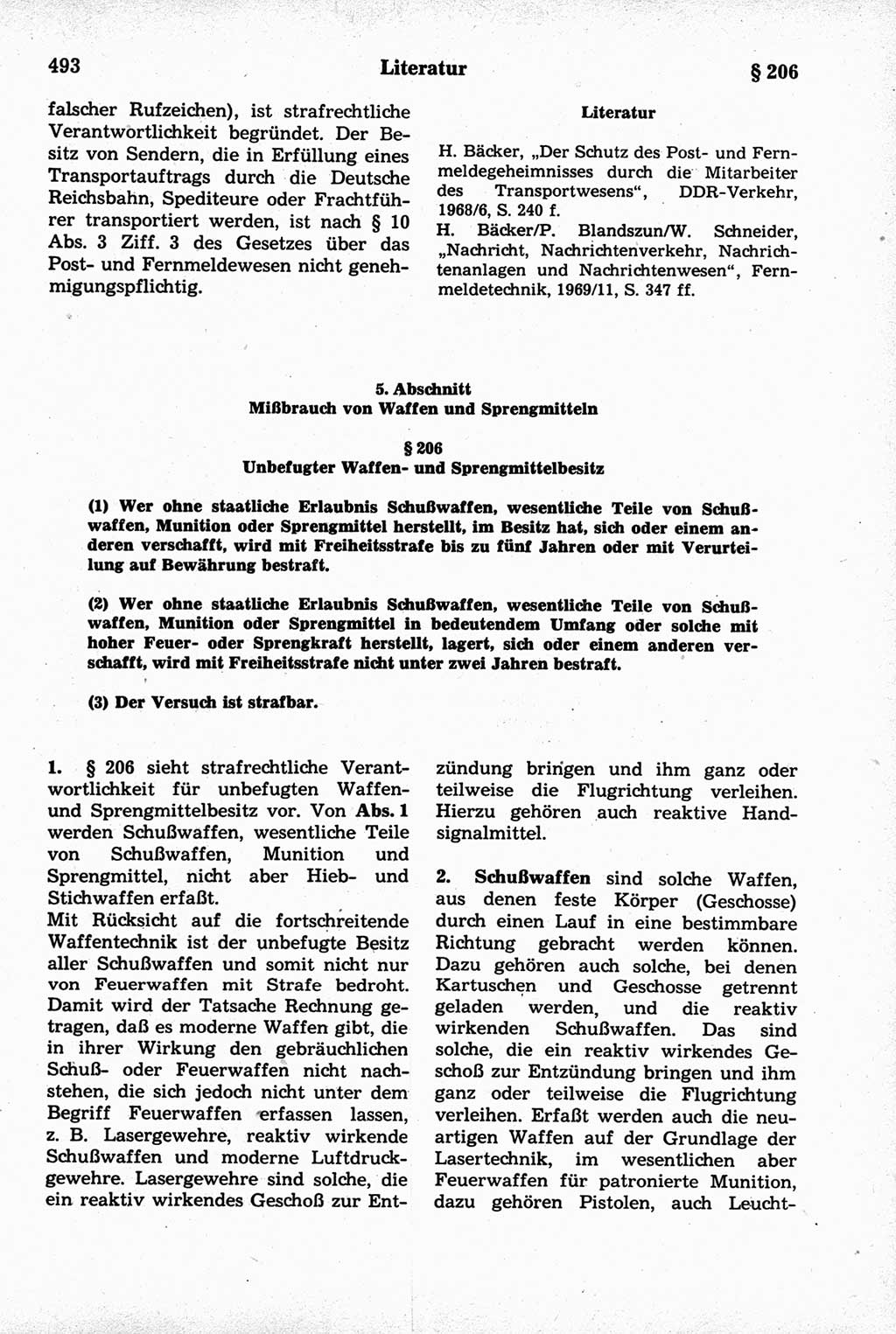Strafrecht der Deutschen Demokratischen Republik (DDR), Kommentar zum Strafgesetzbuch (StGB) 1981, Seite 493 (Strafr. DDR Komm. StGB 1981, S. 493)