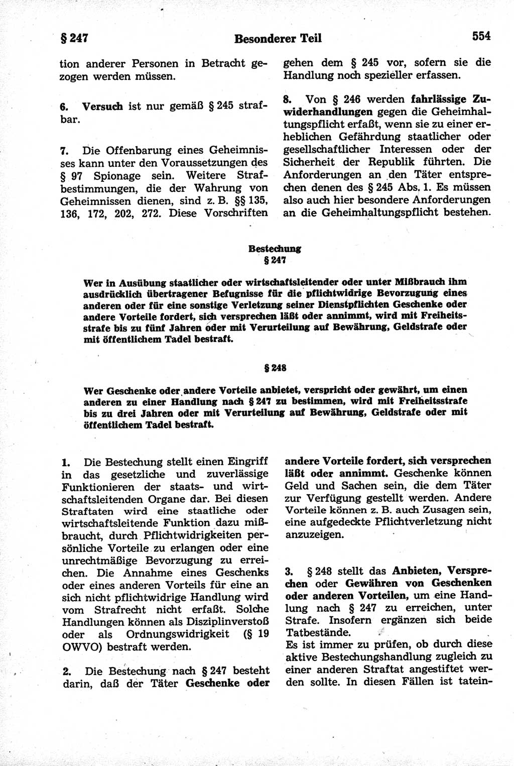 Strafrecht der Deutschen Demokratischen Republik (DDR), Kommentar zum Strafgesetzbuch (StGB) 1981, Seite 554 (Strafr. DDR Komm. StGB 1981, S. 554)