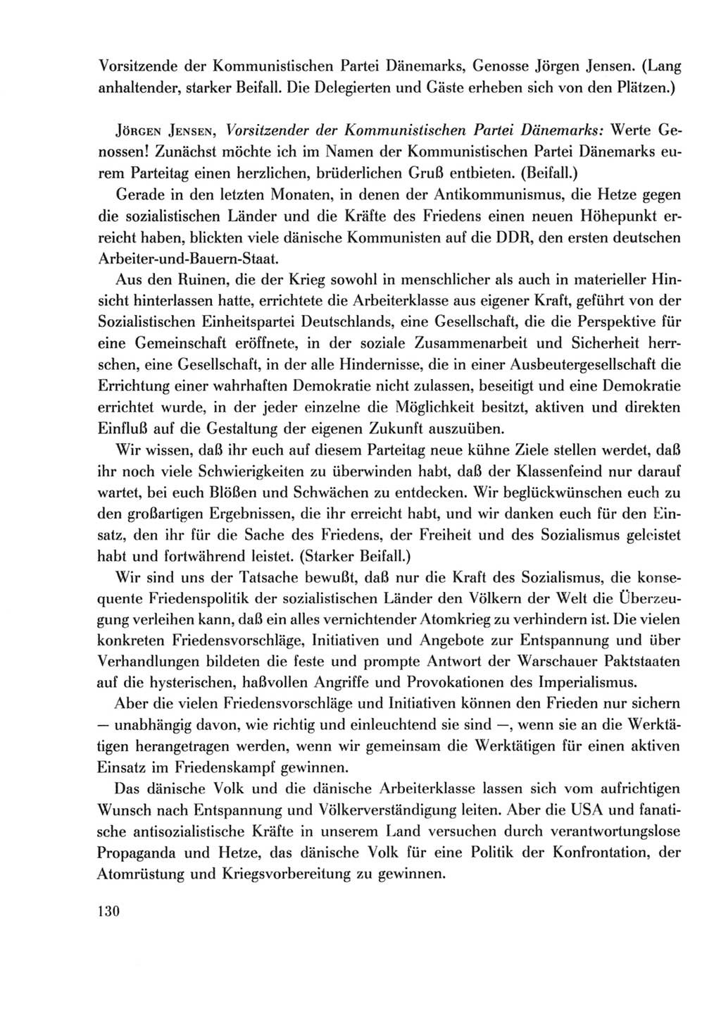 Protokoll der Verhandlungen des Ⅹ. Parteitages der Sozialistischen Einheitspartei Deutschlands (SED) [Deutsche Demokratische Republik (DDR)] 1981, Band 2, Seite 130 (Prot. Verh. Ⅹ. PT SED DDR 1981, Bd. 2, S. 130)