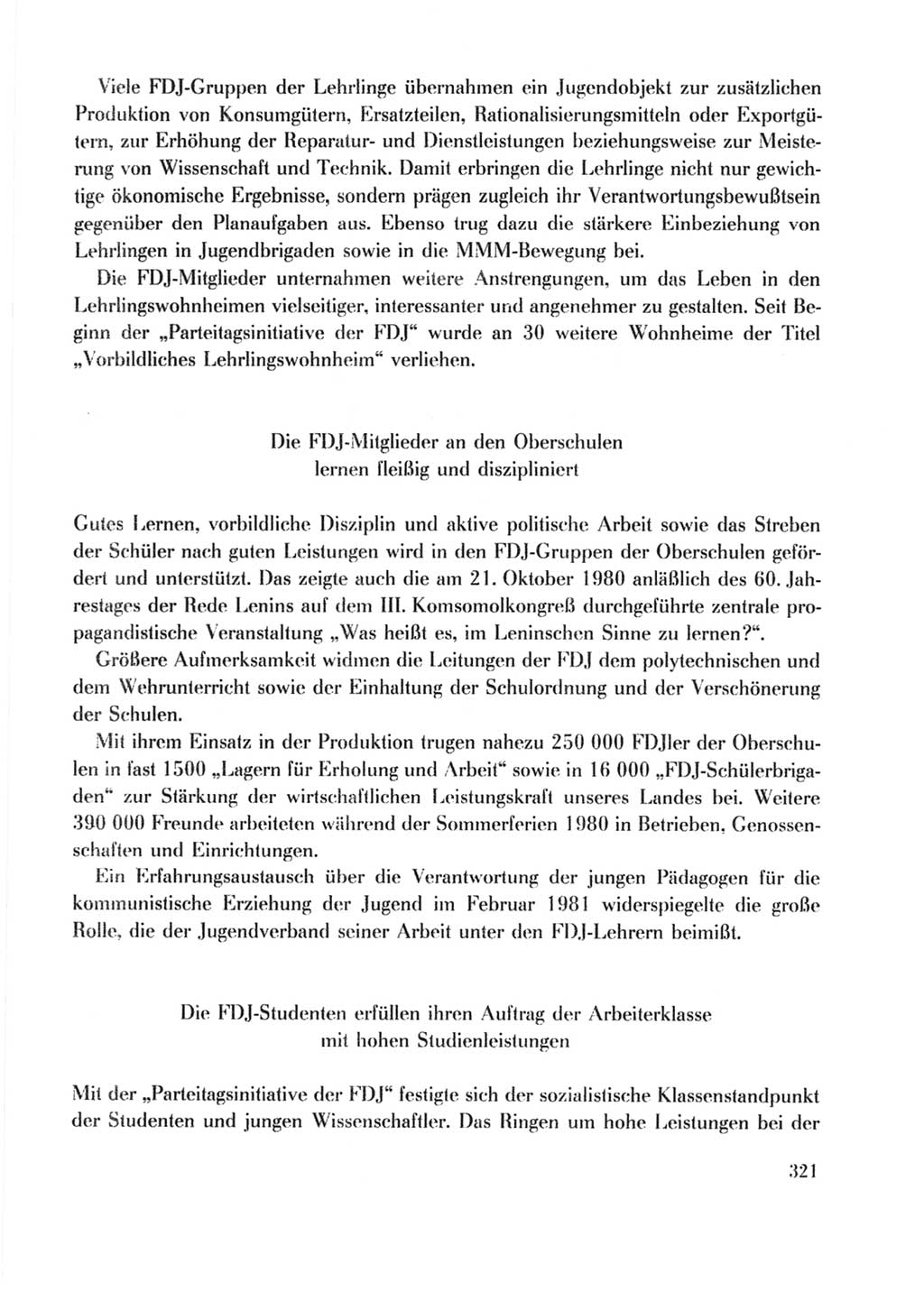 Protokoll der Verhandlungen des Ⅹ. Parteitages der Sozialistischen Einheitspartei Deutschlands (SED) [Deutsche Demokratische Republik (DDR)] 1981, Band 2, Seite 321 (Prot. Verh. Ⅹ. PT SED DDR 1981, Bd. 2, S. 321)
