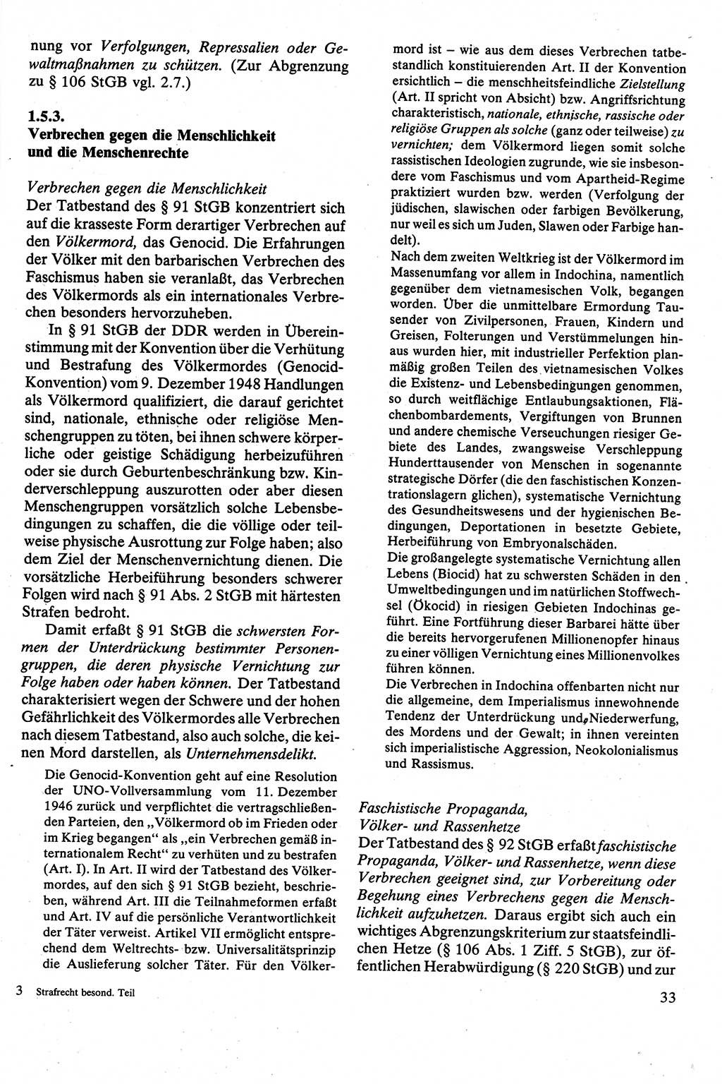 Strafrecht [Deutsche Demokratische Republik (DDR)], Besonderer Teil, Lehrbuch 1981, Seite 33 (Strafr. DDR BT Lb. 1981, S. 33)