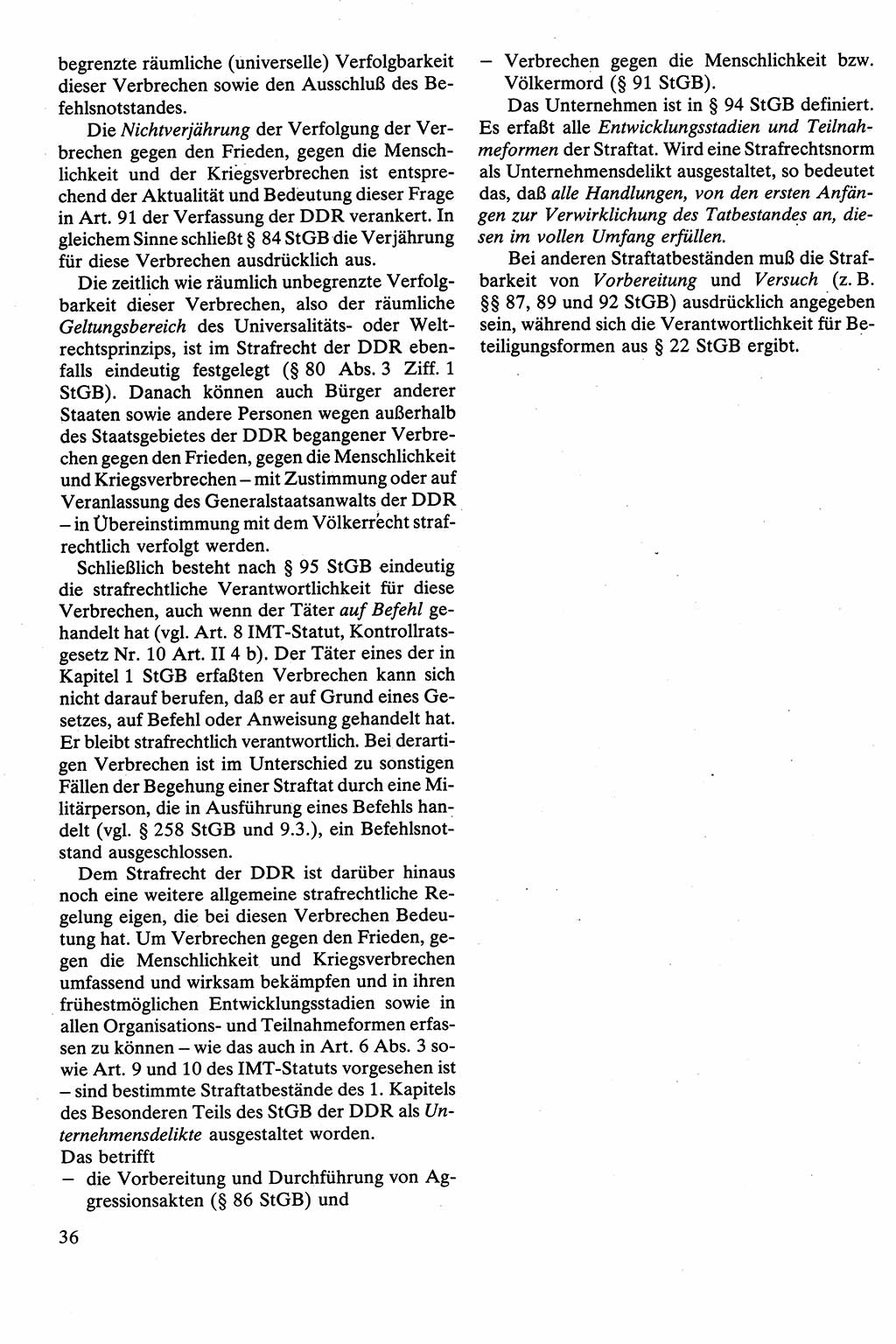 Strafrecht [Deutsche Demokratische Republik (DDR)], Besonderer Teil, Lehrbuch 1981, Seite 36 (Strafr. DDR BT Lb. 1981, S. 36)