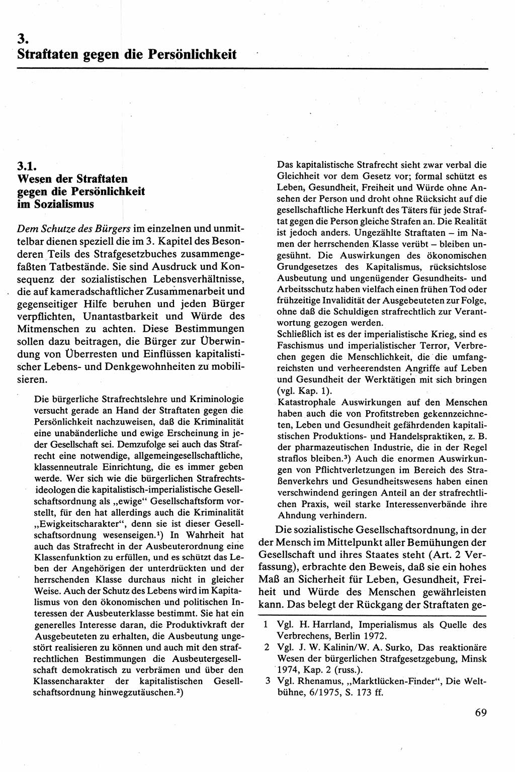 Strafrecht [Deutsche Demokratische Republik (DDR)], Besonderer Teil, Lehrbuch 1981, Seite 69 (Strafr. DDR BT Lb. 1981, S. 69)