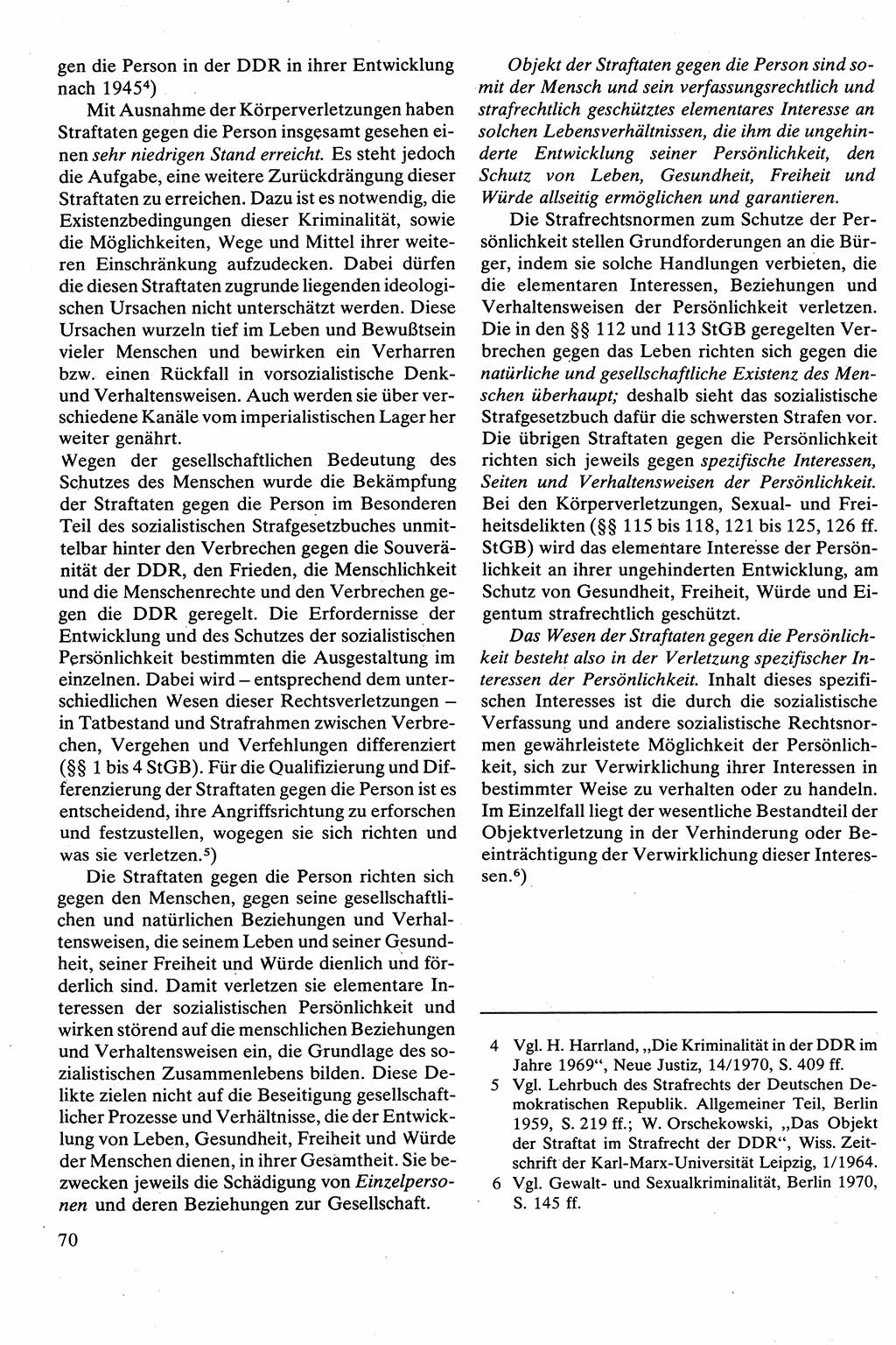 Strafrecht [Deutsche Demokratische Republik (DDR)], Besonderer Teil, Lehrbuch 1981, Seite 70 (Strafr. DDR BT Lb. 1981, S. 70)