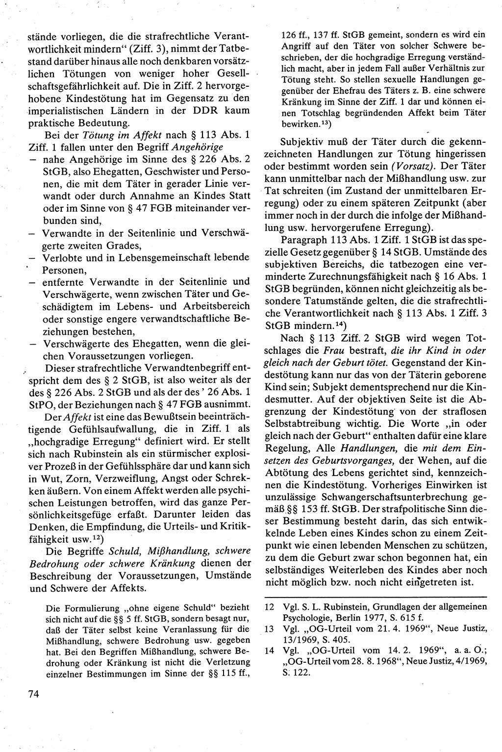 Strafrecht [Deutsche Demokratische Republik (DDR)], Besonderer Teil, Lehrbuch 1981, Seite 74 (Strafr. DDR BT Lb. 1981, S. 74)