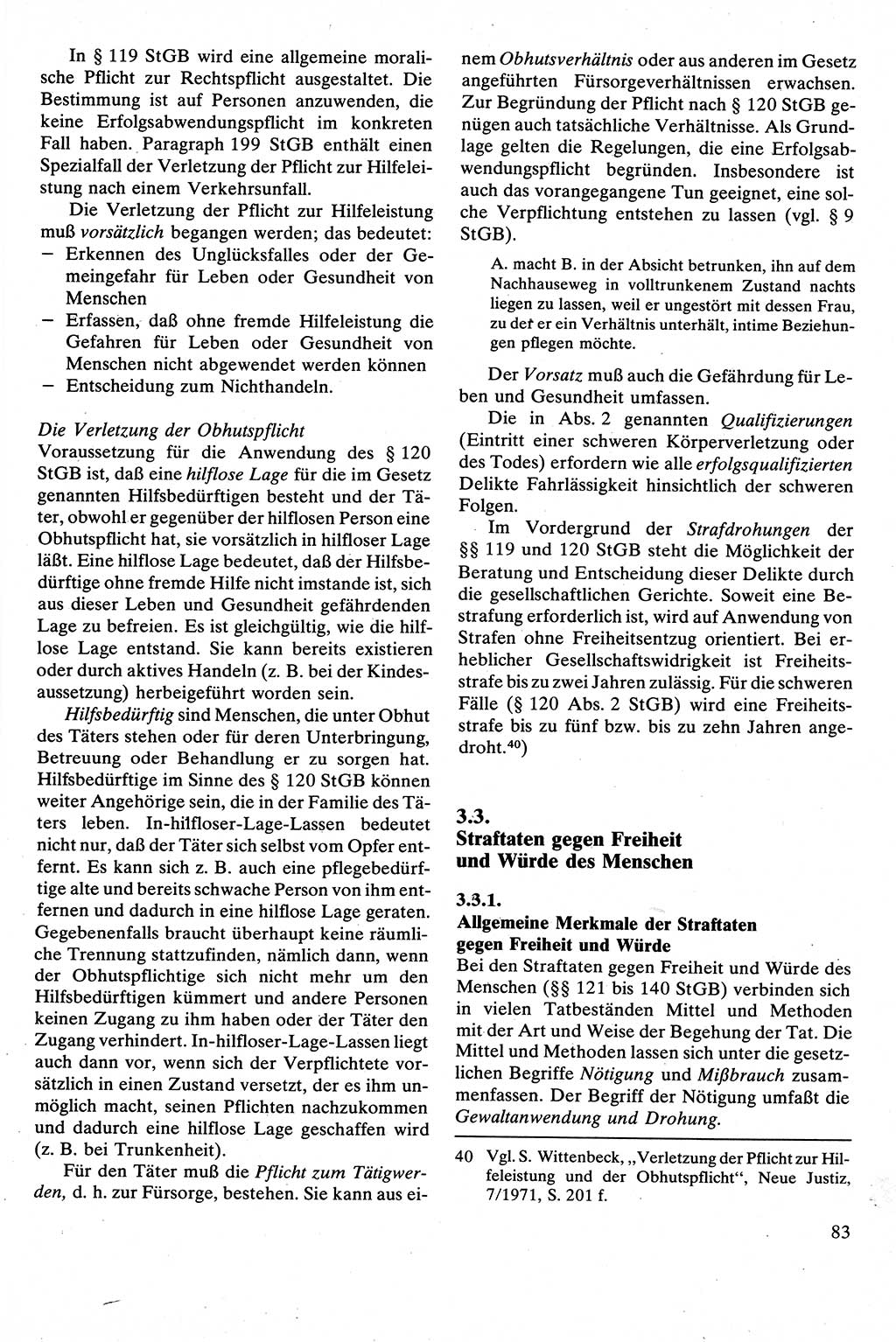 Strafrecht [Deutsche Demokratische Republik (DDR)], Besonderer Teil, Lehrbuch 1981, Seite 83 (Strafr. DDR BT Lb. 1981, S. 83)