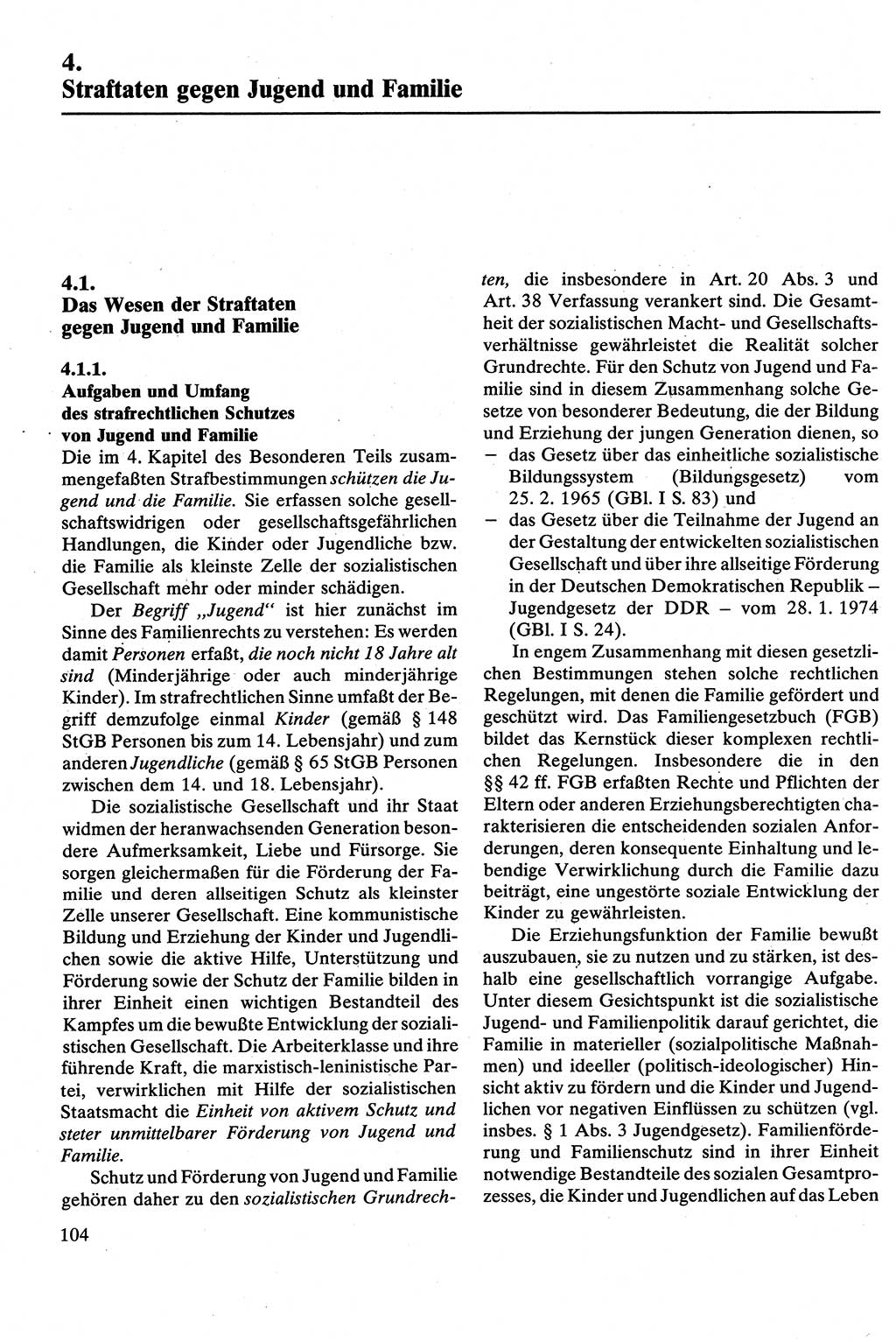 Strafrecht [Deutsche Demokratische Republik (DDR)], Besonderer Teil, Lehrbuch 1981, Seite 104 (Strafr. DDR BT Lb. 1981, S. 104)