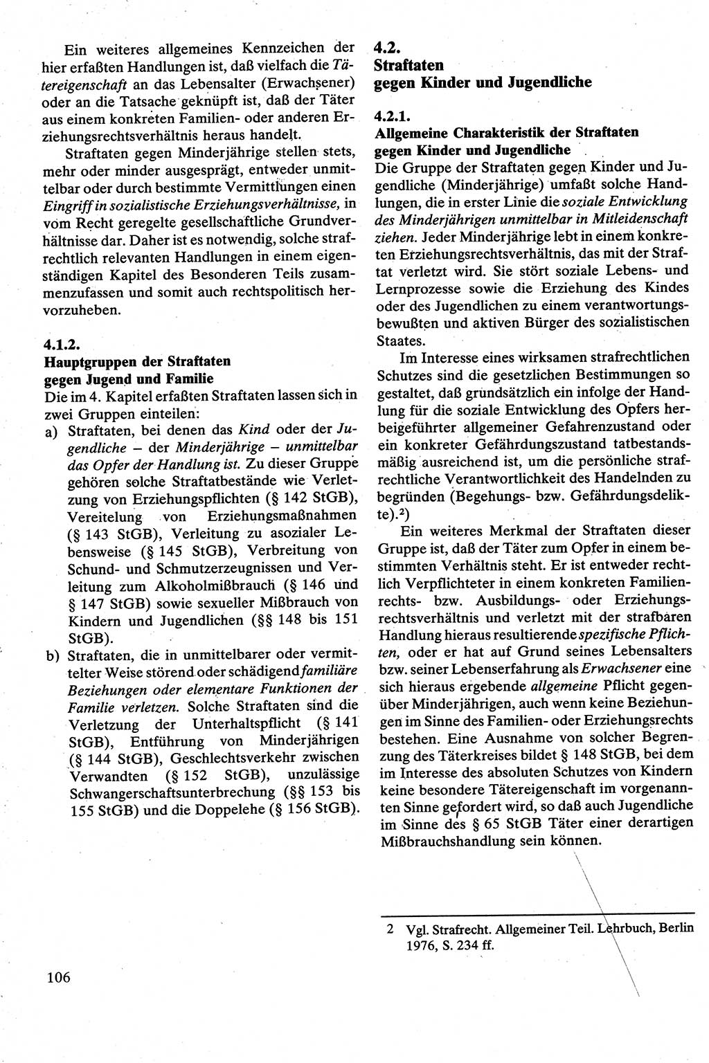 Strafrecht [Deutsche Demokratische Republik (DDR)], Besonderer Teil, Lehrbuch 1981, Seite 106 (Strafr. DDR BT Lb. 1981, S. 106)