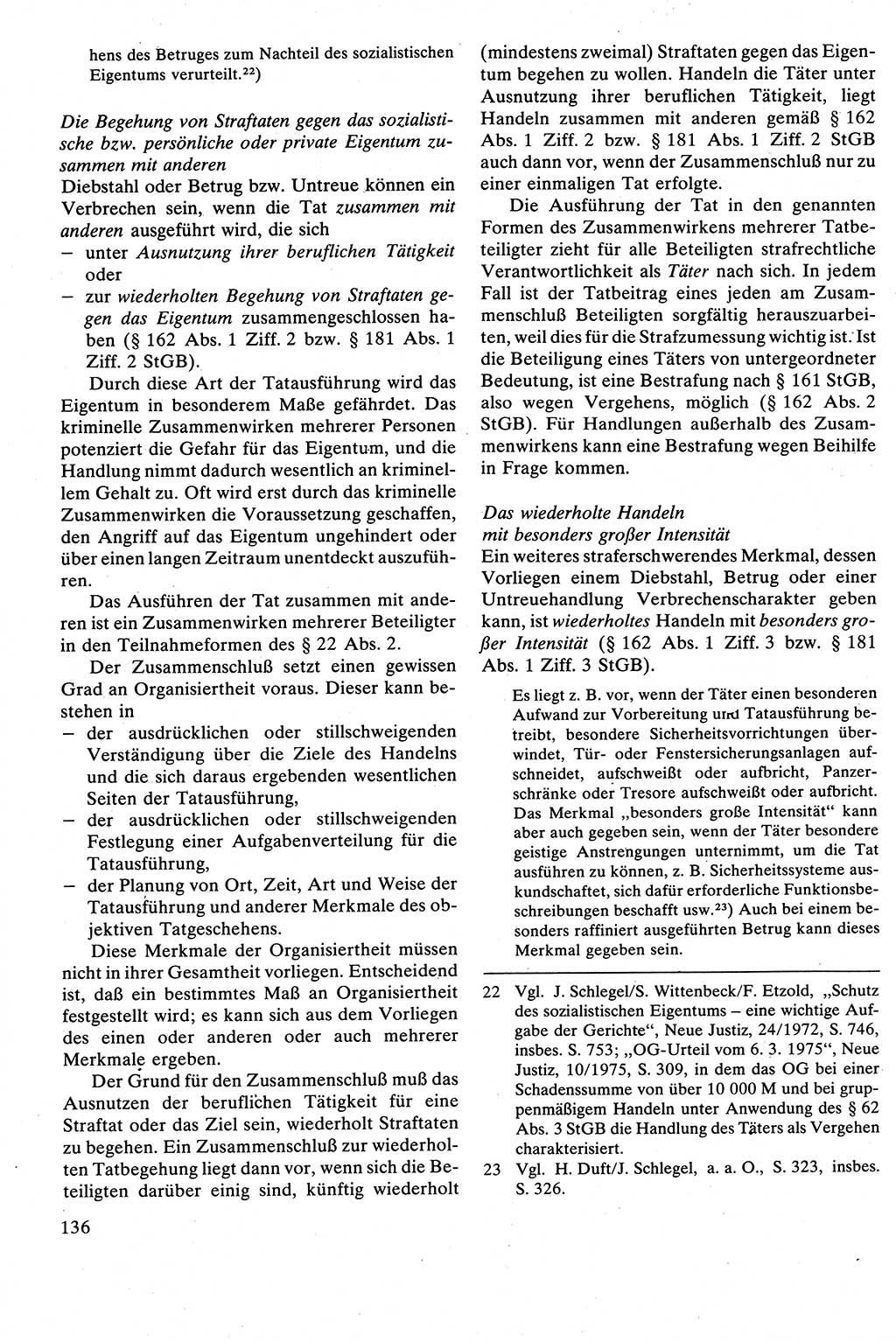 Strafrecht [Deutsche Demokratische Republik (DDR)], Besonderer Teil, Lehrbuch 1981, Seite 136 (Strafr. DDR BT Lb. 1981, S. 136)