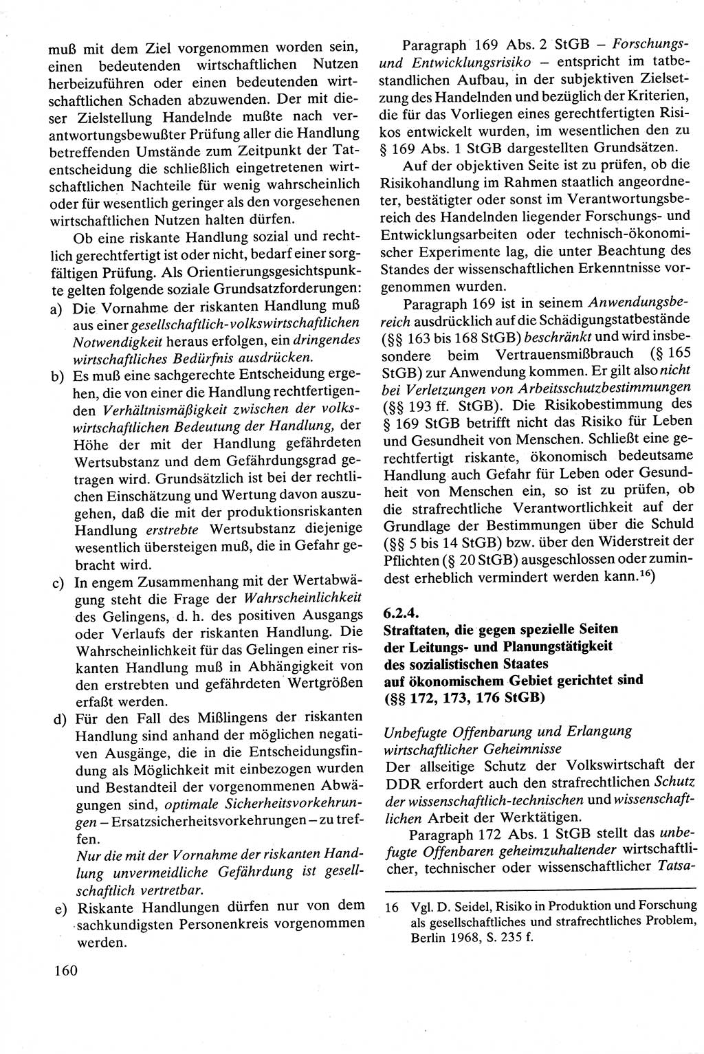 Strafrecht [Deutsche Demokratische Republik (DDR)], Besonderer Teil, Lehrbuch 1981, Seite 160 (Strafr. DDR BT Lb. 1981, S. 160)