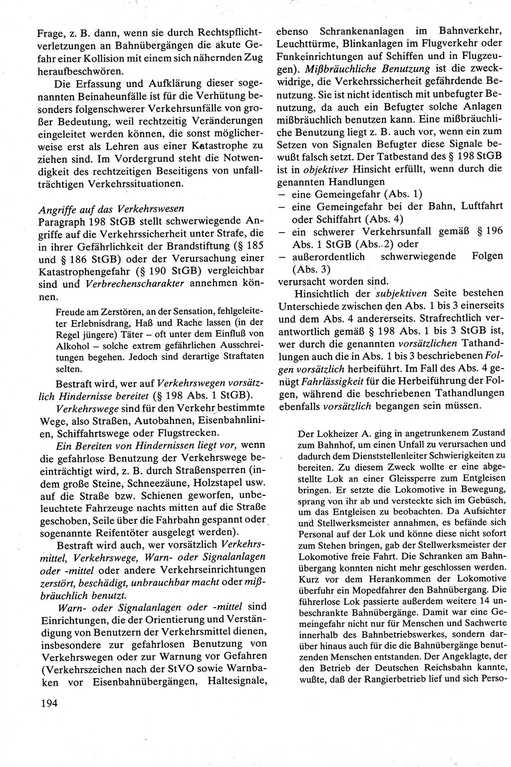 Strafrecht [Deutsche Demokratische Republik (DDR)], Besonderer Teil, Lehrbuch 1981, Seite 194 (Strafr. DDR BT Lb. 1981, S. 194)