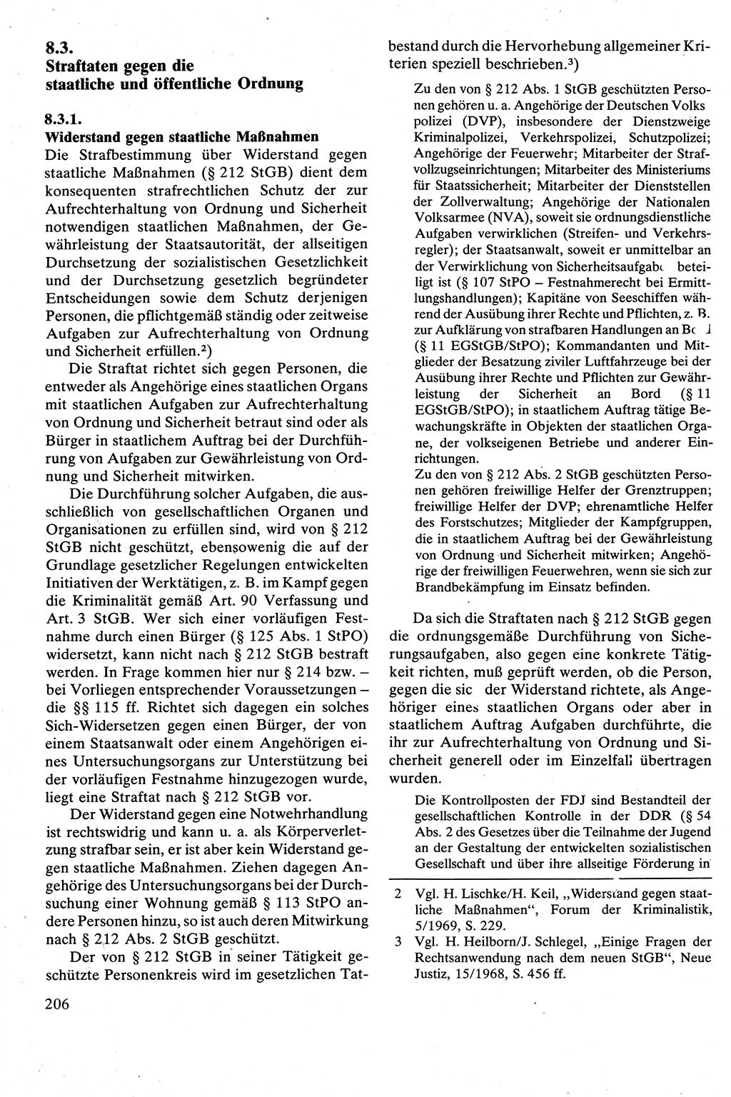 Strafrecht [Deutsche Demokratische Republik (DDR)], Besonderer Teil, Lehrbuch 1981, Seite 206 (Strafr. DDR BT Lb. 1981, S. 206)
