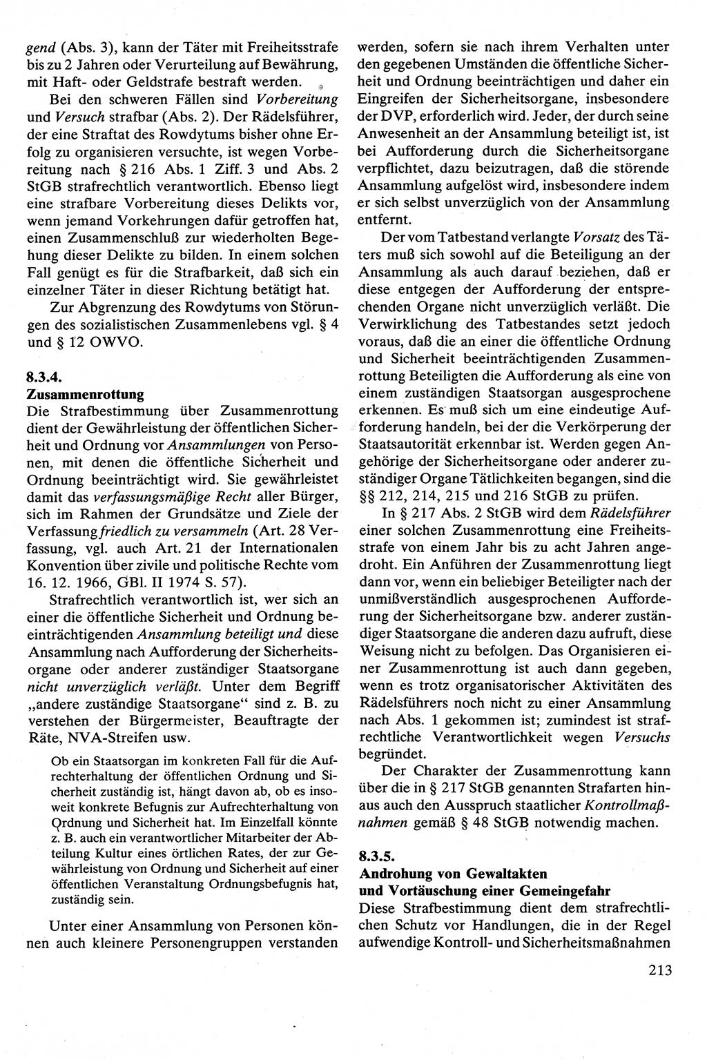 Strafrecht [Deutsche Demokratische Republik (DDR)], Besonderer Teil, Lehrbuch 1981, Seite 213 (Strafr. DDR BT Lb. 1981, S. 213)
