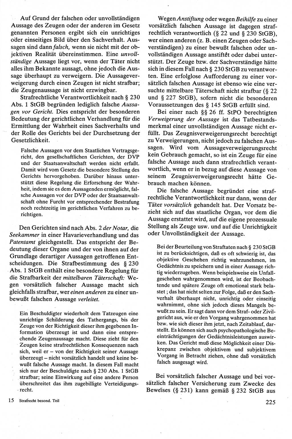 Strafrecht [Deutsche Demokratische Republik (DDR)], Besonderer Teil, Lehrbuch 1981, Seite 225 (Strafr. DDR BT Lb. 1981, S. 225)