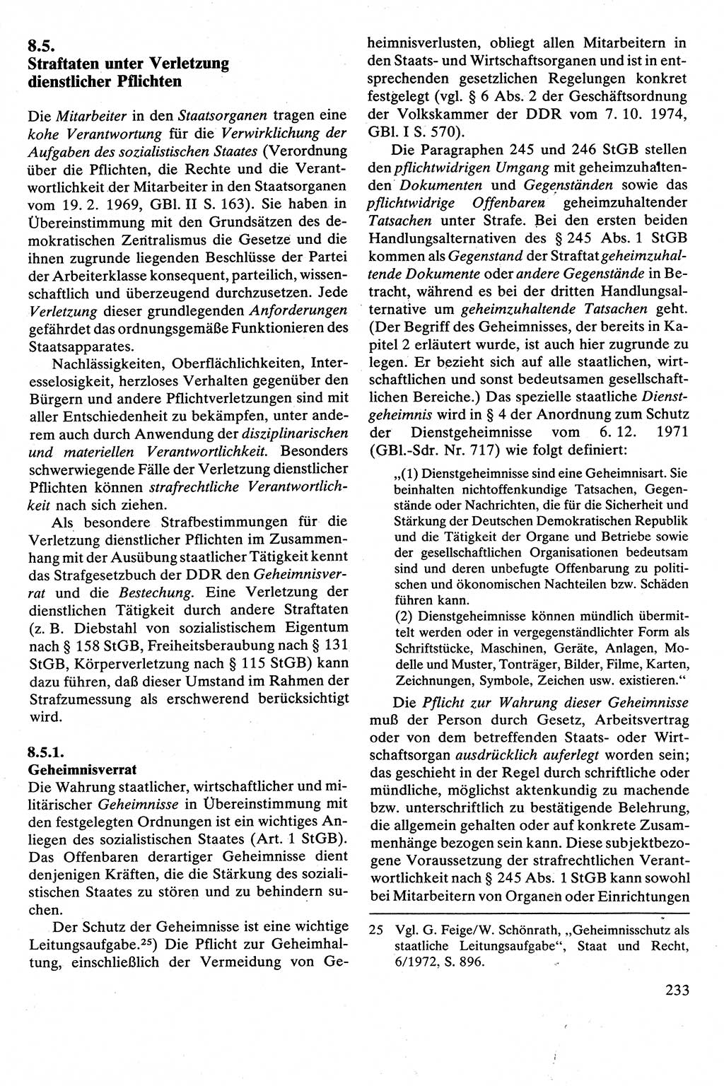 Strafrecht [Deutsche Demokratische Republik (DDR)], Besonderer Teil, Lehrbuch 1981, Seite 233 (Strafr. DDR BT Lb. 1981, S. 233)