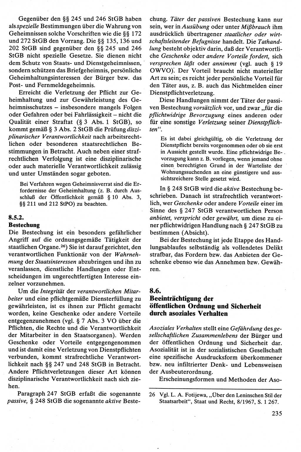 Strafrecht [Deutsche Demokratische Republik (DDR)], Besonderer Teil, Lehrbuch 1981, Seite 235 (Strafr. DDR BT Lb. 1981, S. 235)