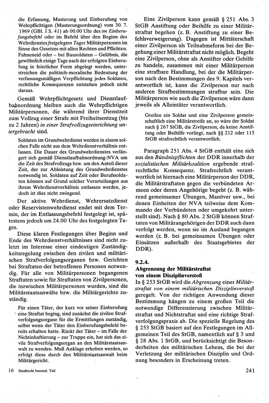Strafrecht [Deutsche Demokratische Republik (DDR)], Besonderer Teil, Lehrbuch 1981, Seite 241 (Strafr. DDR BT Lb. 1981, S. 241)