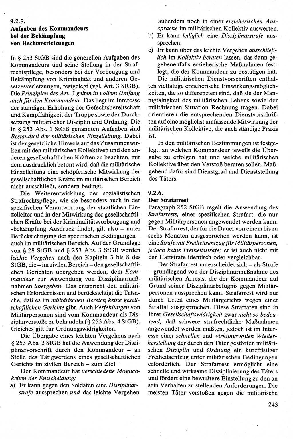 Strafrecht [Deutsche Demokratische Republik (DDR)], Besonderer Teil, Lehrbuch 1981, Seite 243 (Strafr. DDR BT Lb. 1981, S. 243)