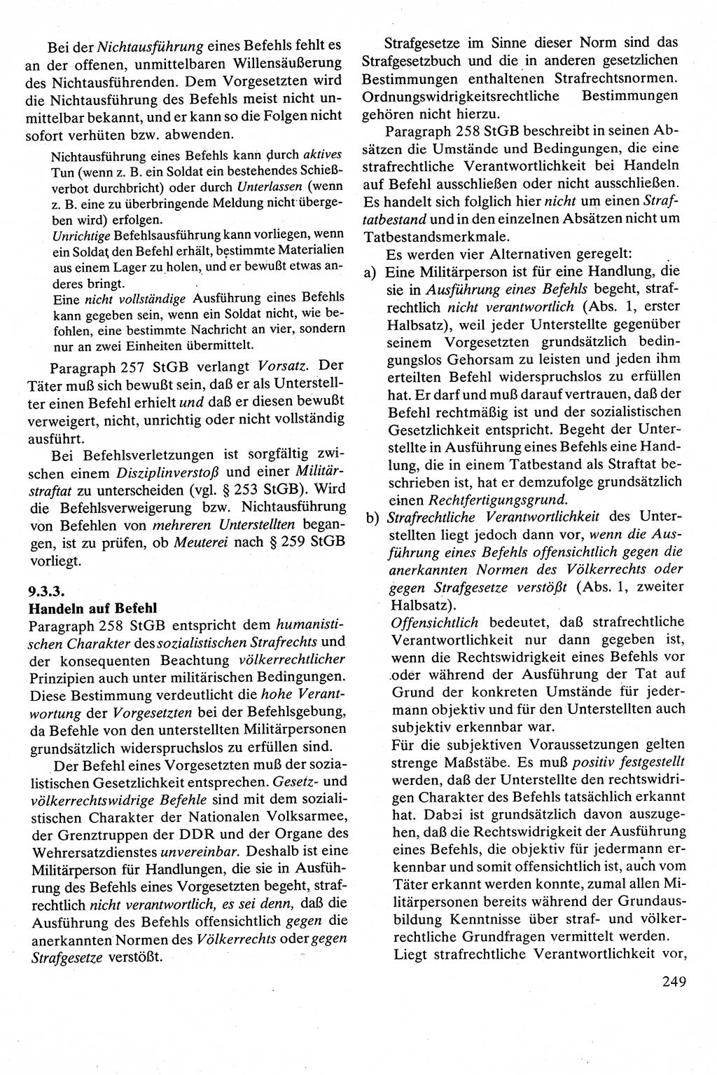 Strafrecht [Deutsche Demokratische Republik (DDR)], Besonderer Teil, Lehrbuch 1981, Seite 249 (Strafr. DDR BT Lb. 1981, S. 249)