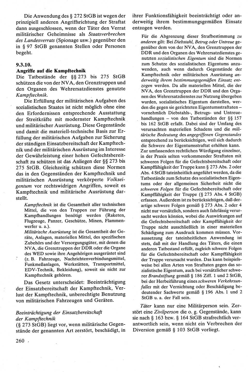 Strafrecht [Deutsche Demokratische Republik (DDR)], Besonderer Teil, Lehrbuch 1981, Seite 260 (Strafr. DDR BT Lb. 1981, S. 260)