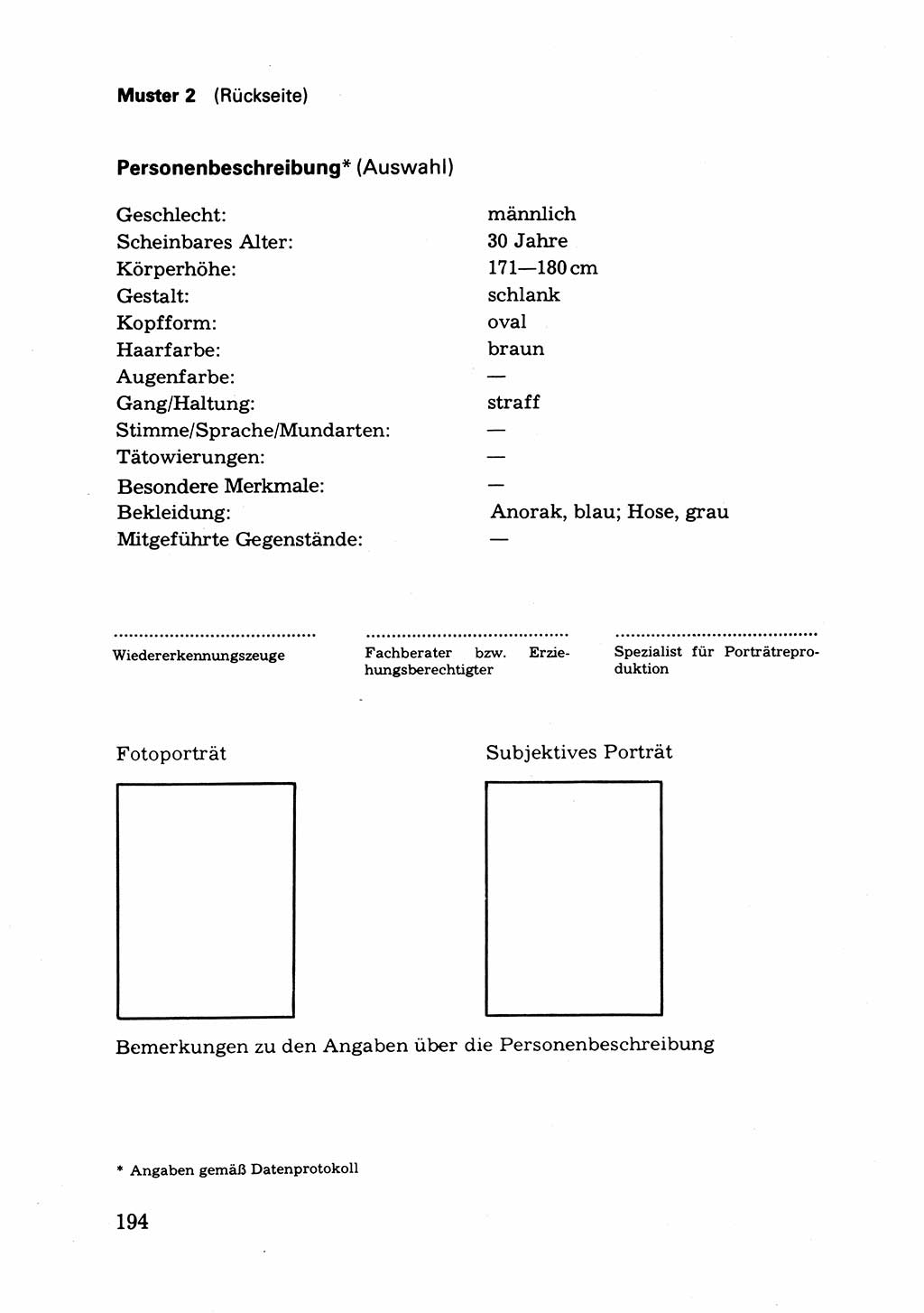 Das subjektive Porträt [Deutsche Demokratische Republik (DDR)] 1981, Seite 194 (Subj. Port. DDR 1981, S. 194)