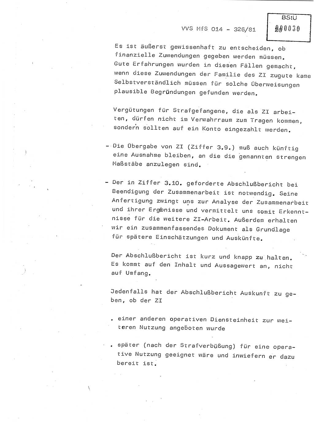 Thesen zum Einführungsvortrag für die Schulung zur Richtlinie Nr. 2/81 [zur Arbeit mit Zelleninformatoren (ZI)] des Genossen Minister (Generaloberst Erich Mielke), Ministerium für Staatssicherheit (MfS) [Deutsche Demokratische Republik (DDR)], Hauptabteilung (HA) Ⅸ, Vertrauliche Verschlußsache (VVS) 014-326/81, Berlin 1981, Seite 26 (Th. Sch. RL 2/81 MfS DDR HA Ⅸ VVS 014-326/81 1981, S. 26)
