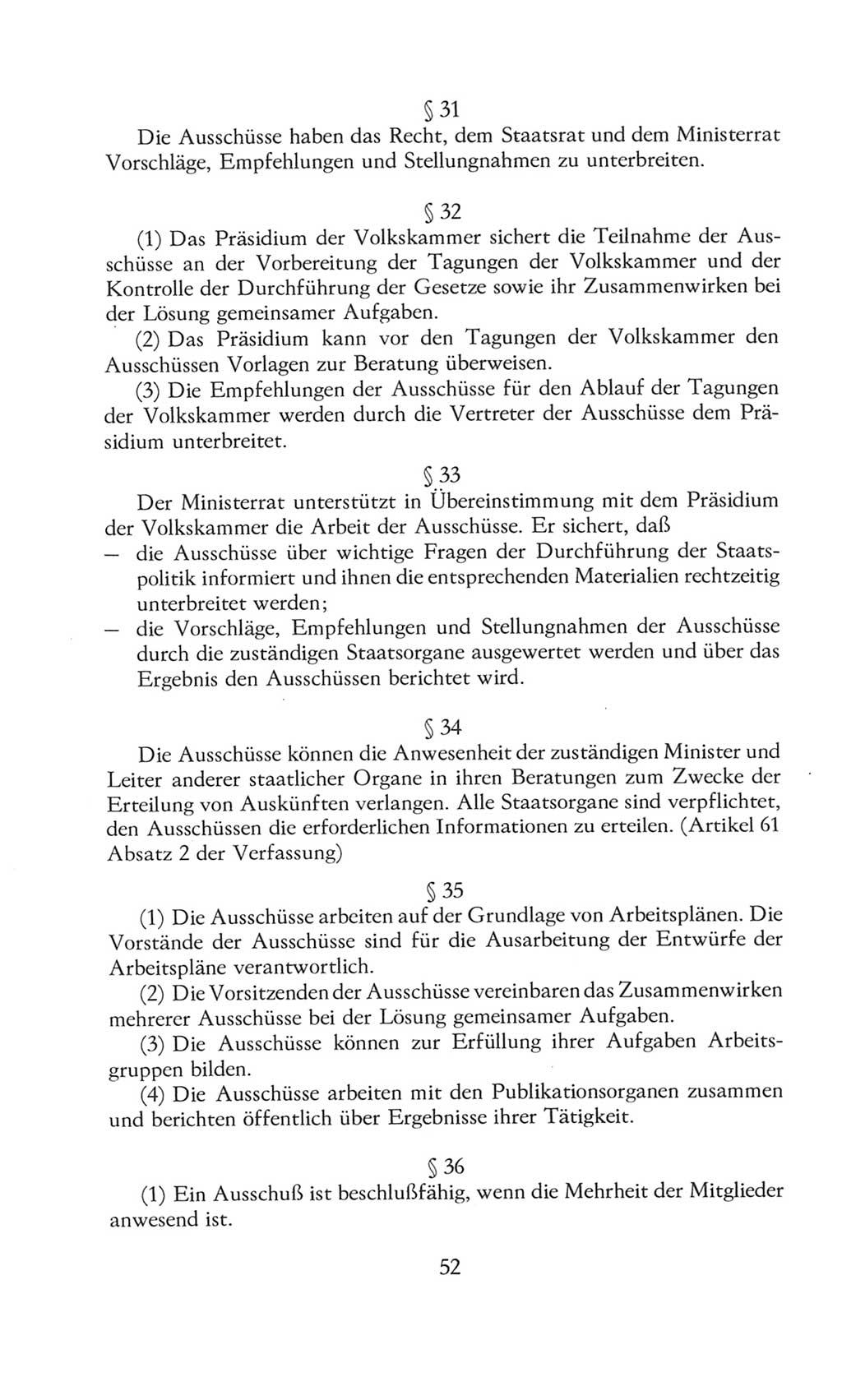 Volkskammer (VK) der Deutschen Demokratischen Republik (DDR), 8. Wahlperiode 1981-1986, Seite 52 (VK. DDR 8. WP. 1981-1986, S. 52)