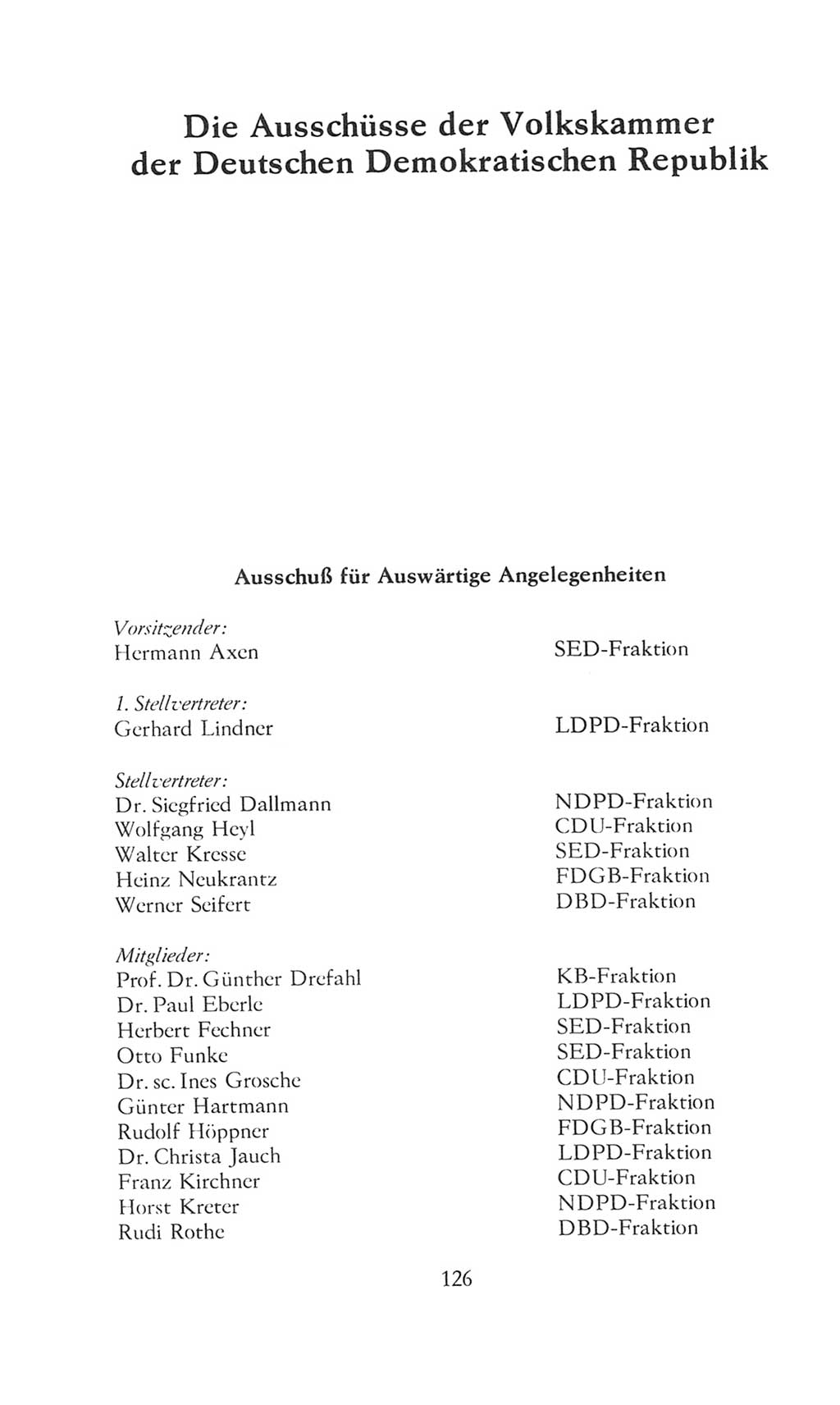 Volkskammer (VK) der Deutschen Demokratischen Republik (DDR), 8. Wahlperiode 1981-1986, Seite 126 (VK. DDR 8. WP. 1981-1986, S. 126)