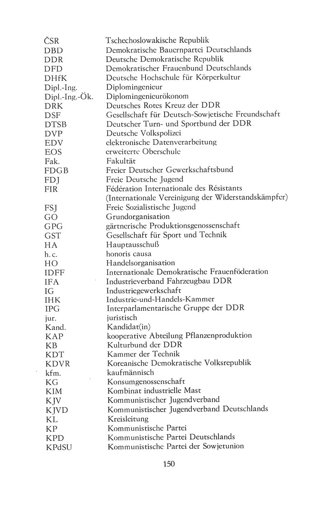 Volkskammer (VK) der Deutschen Demokratischen Republik (DDR), 8. Wahlperiode 1981-1986, Seite 150 (VK. DDR 8. WP. 1981-1986, S. 150)