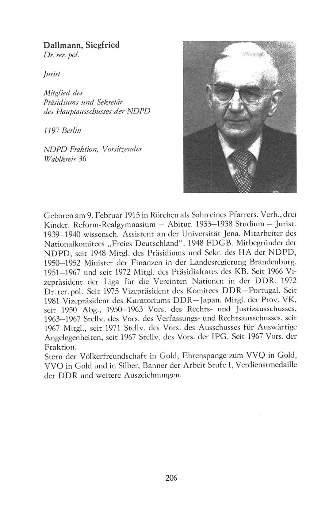 Volkskammer (VK) der Deutschen Demokratischen Republik (DDR), 8. Wahlperiode 1981-1986, Seite 206 (VK. DDR 8. WP. 1981-1986, S. 206)