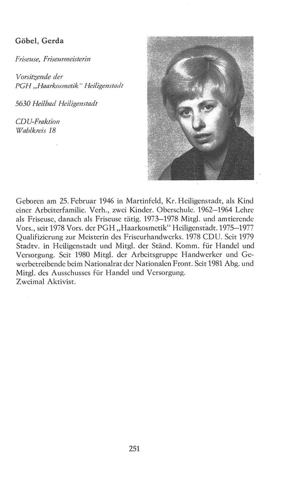 Volkskammer (VK) der Deutschen Demokratischen Republik (DDR), 8. Wahlperiode 1981-1986, Seite 251 (VK. DDR 8. WP. 1981-1986, S. 251)