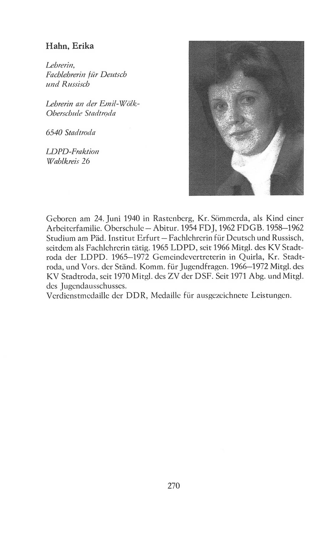 Volkskammer (VK) der Deutschen Demokratischen Republik (DDR), 8. Wahlperiode 1981-1986, Seite 270 (VK. DDR 8. WP. 1981-1986, S. 270)