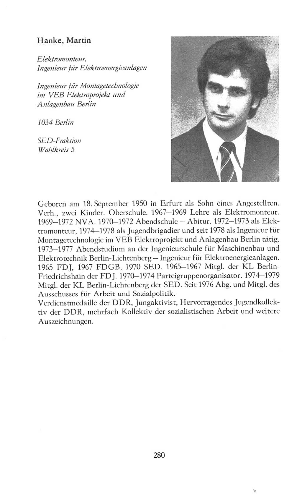 Volkskammer (VK) der Deutschen Demokratischen Republik (DDR), 8. Wahlperiode 1981-1986, Seite 280 (VK. DDR 8. WP. 1981-1986, S. 280)
