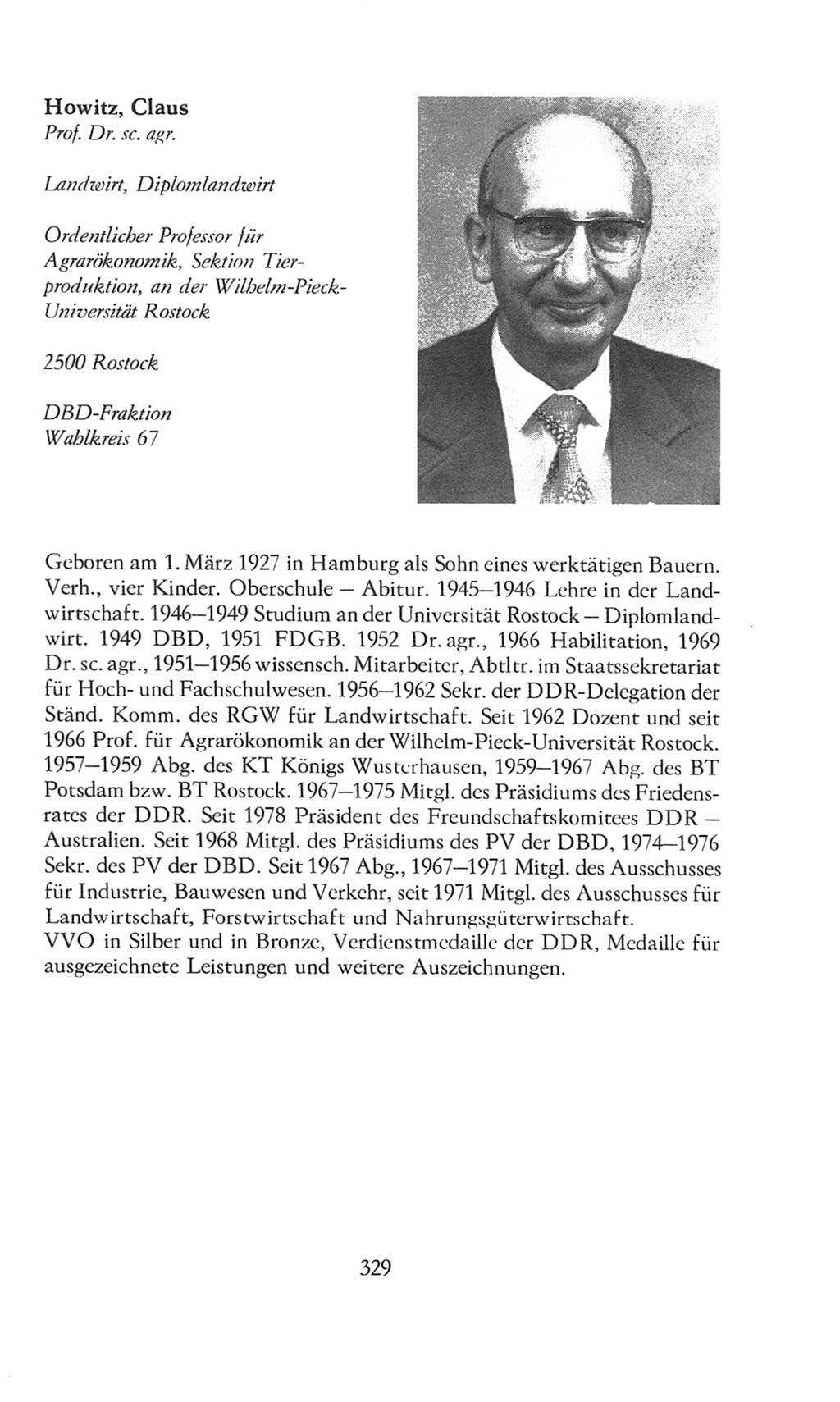 Volkskammer (VK) der Deutschen Demokratischen Republik (DDR), 8. Wahlperiode 1981-1986, Seite 329 (VK. DDR 8. WP. 1981-1986, S. 329)