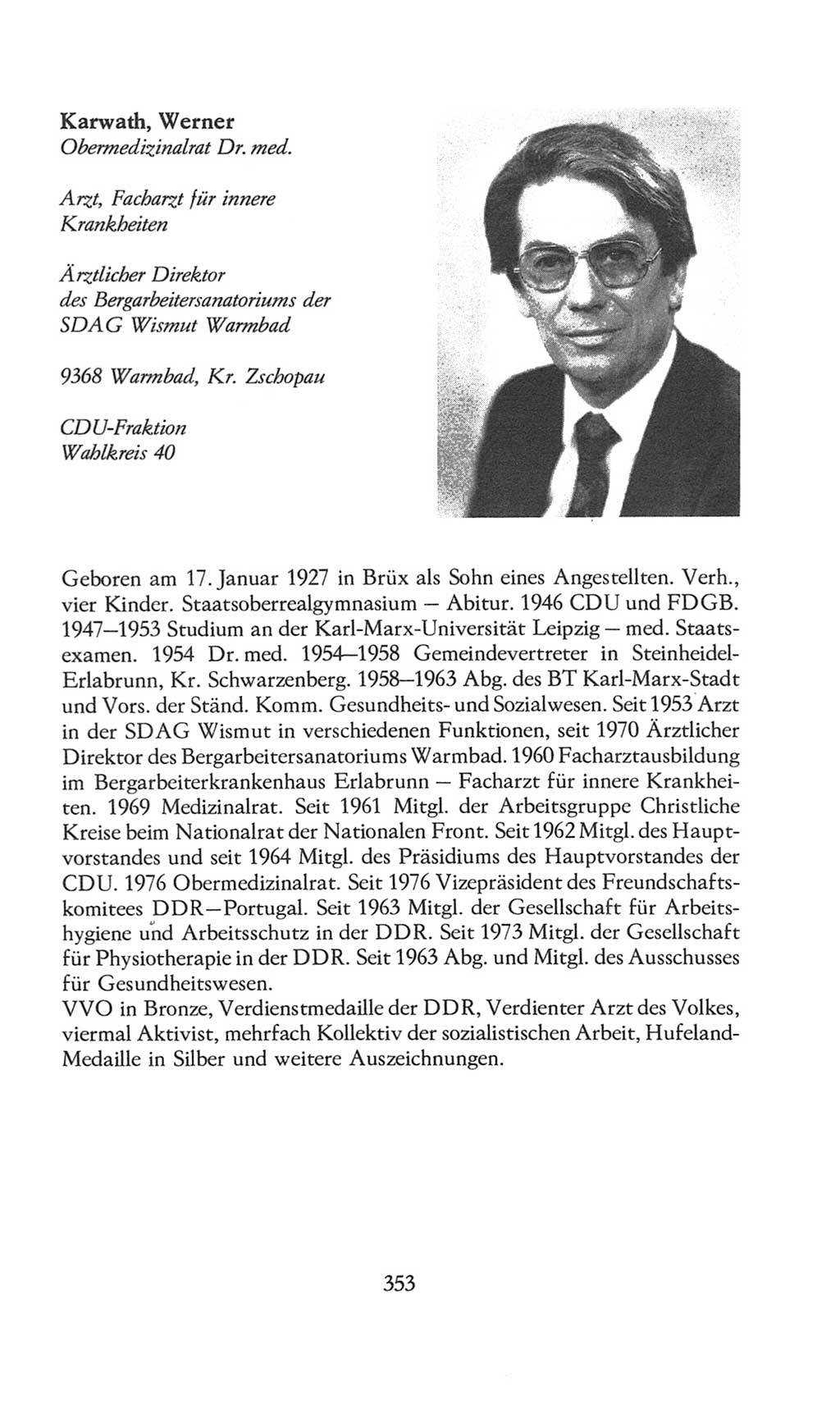 Volkskammer (VK) der Deutschen Demokratischen Republik (DDR), 8. Wahlperiode 1981-1986, Seite 353 (VK. DDR 8. WP. 1981-1986, S. 353)