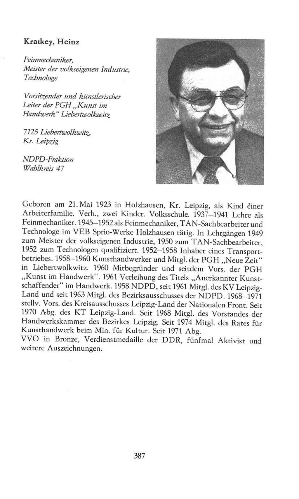 Volkskammer (VK) der Deutschen Demokratischen Republik (DDR), 8. Wahlperiode 1981-1986, Seite 387 (VK. DDR 8. WP. 1981-1986, S. 387)