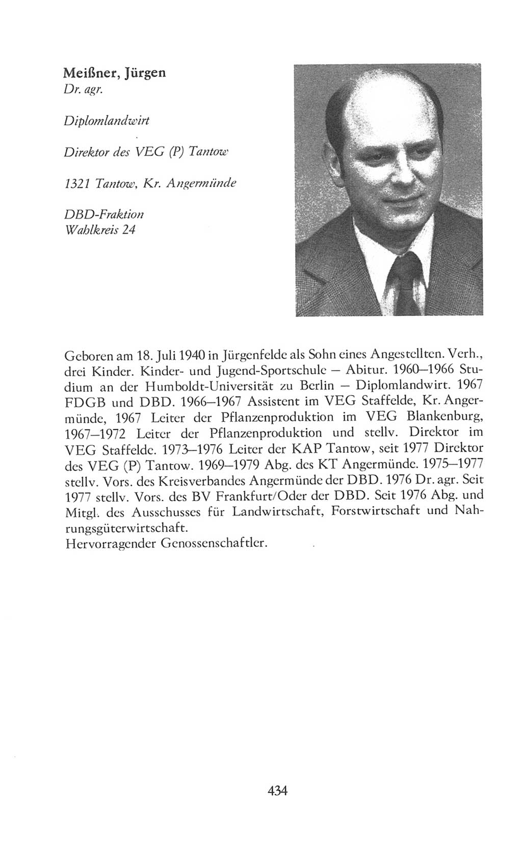 Volkskammer (VK) der Deutschen Demokratischen Republik (DDR), 8. Wahlperiode 1981-1986, Seite 434 (VK. DDR 8. WP. 1981-1986, S. 434)