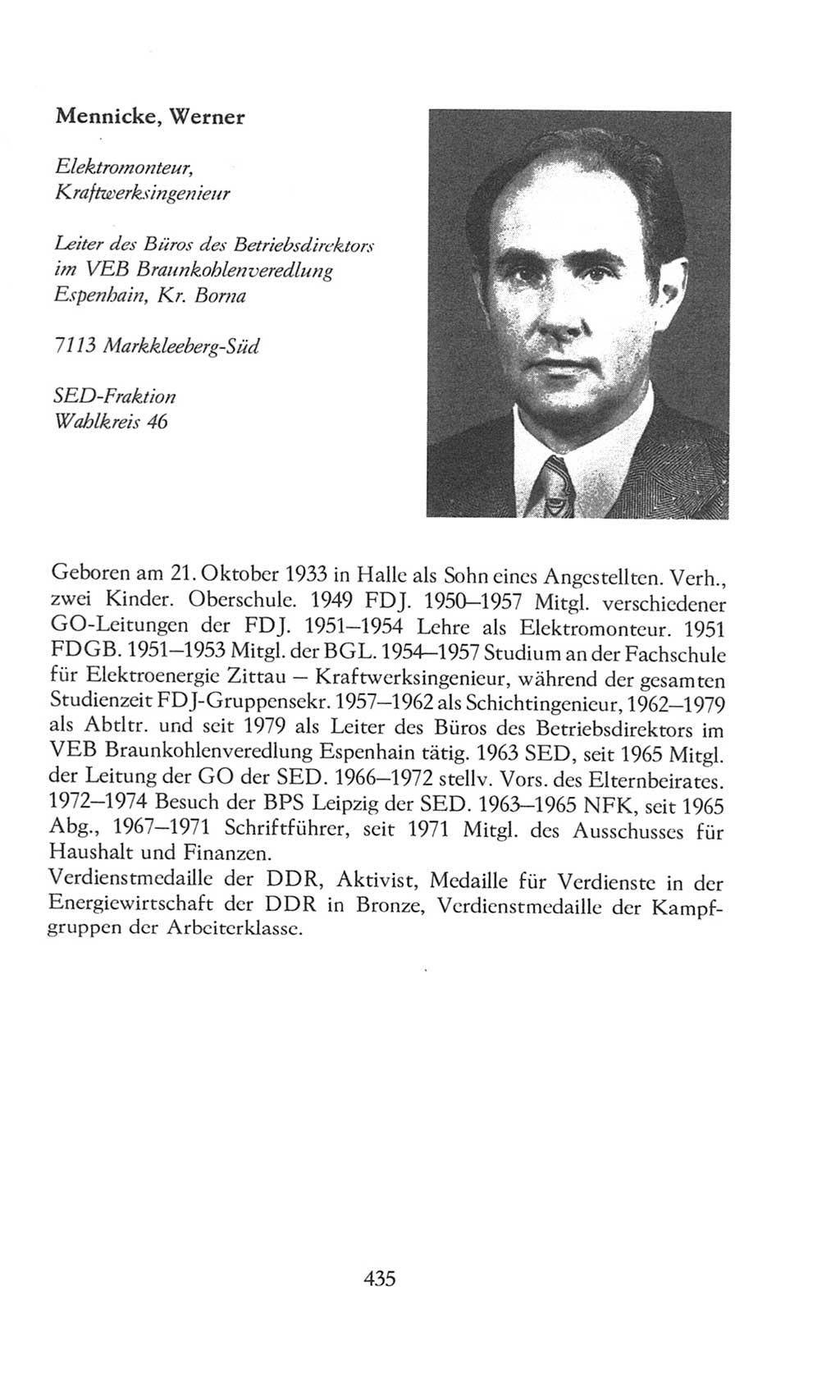 Volkskammer (VK) der Deutschen Demokratischen Republik (DDR), 8. Wahlperiode 1981-1986, Seite 435 (VK. DDR 8. WP. 1981-1986, S. 435)