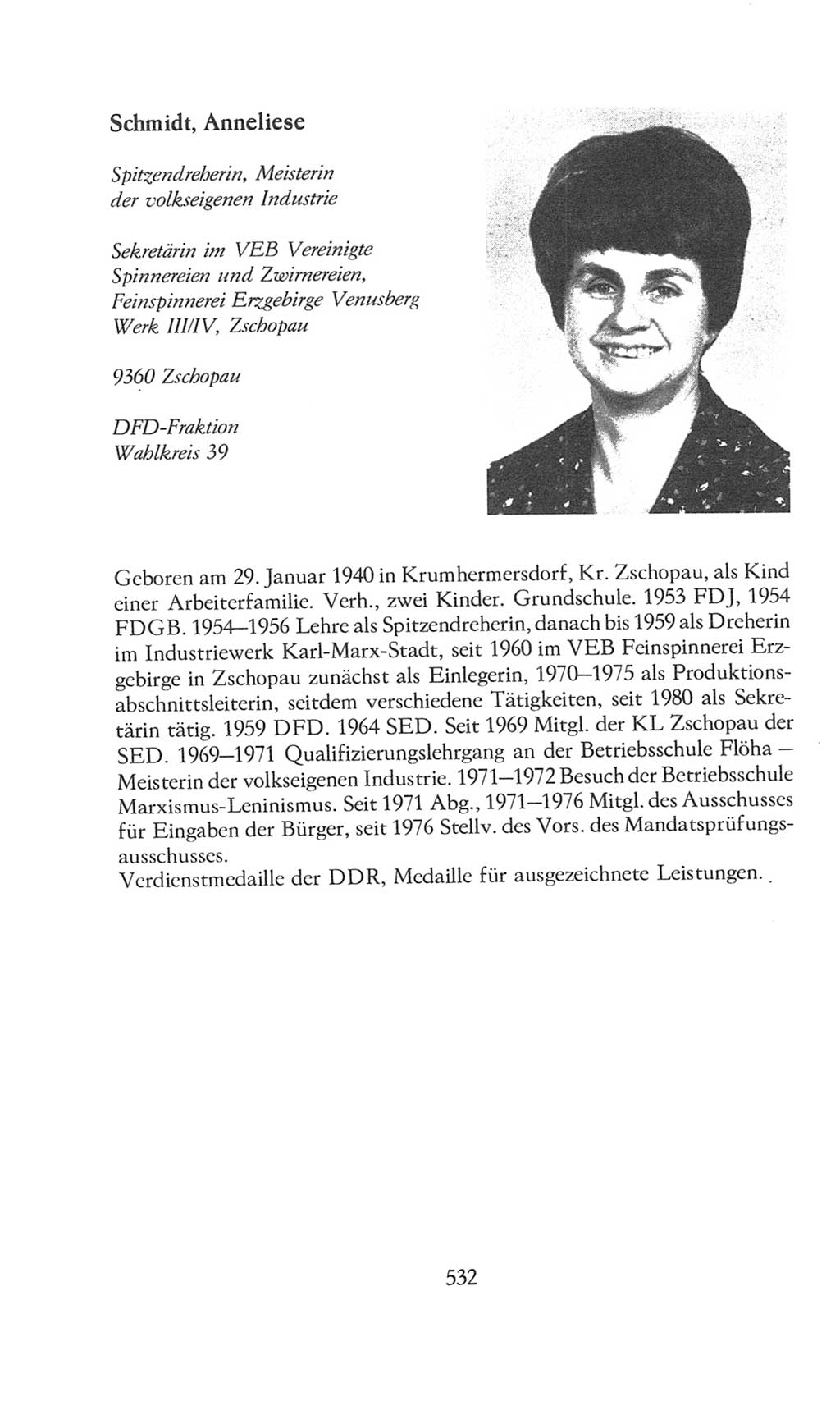 Volkskammer (VK) der Deutschen Demokratischen Republik (DDR), 8. Wahlperiode 1981-1986, Seite 532 (VK. DDR 8. WP. 1981-1986, S. 532)