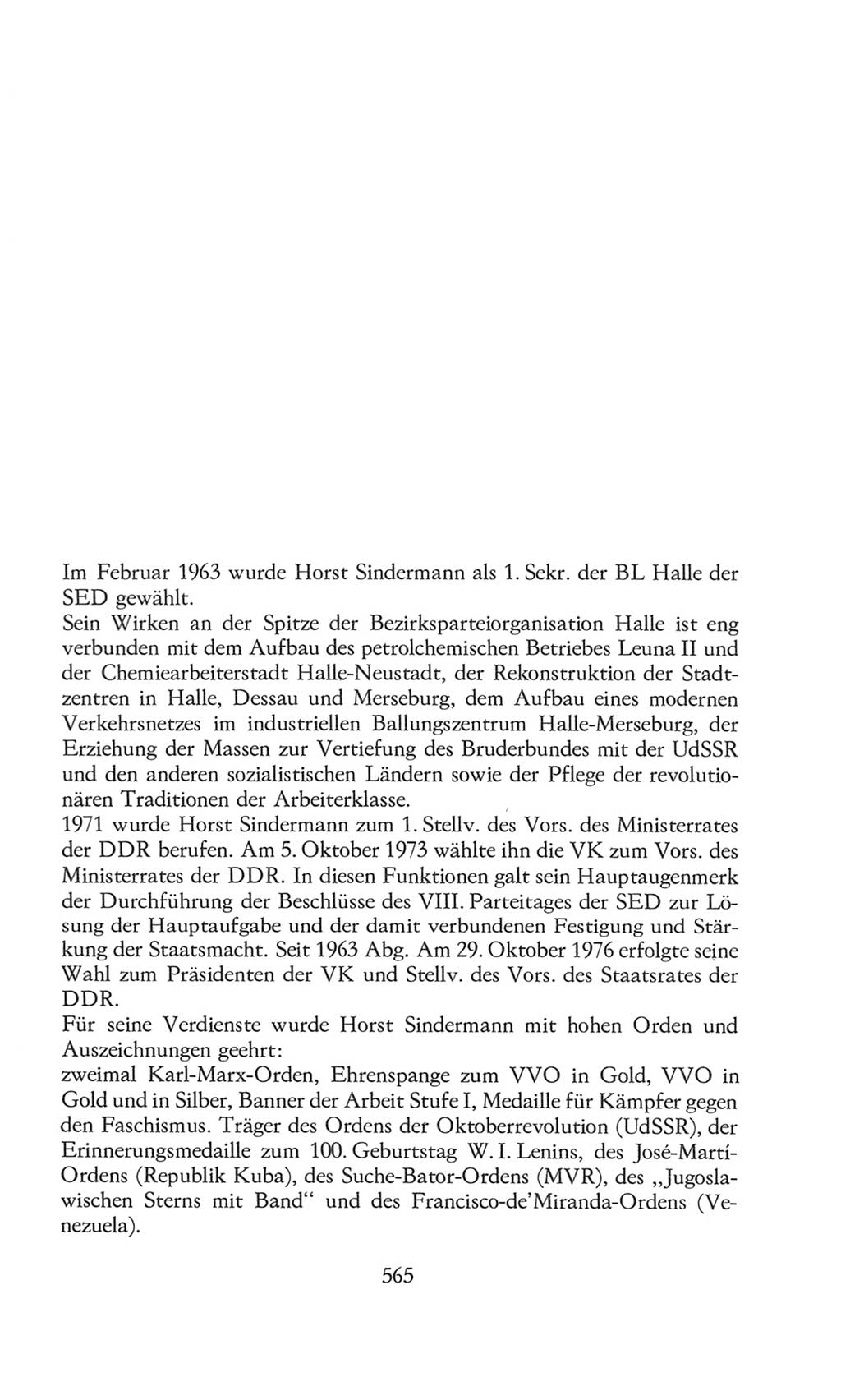 Volkskammer (VK) der Deutschen Demokratischen Republik (DDR), 8. Wahlperiode 1981-1986, Seite 565 (VK. DDR 8. WP. 1981-1986, S. 565)