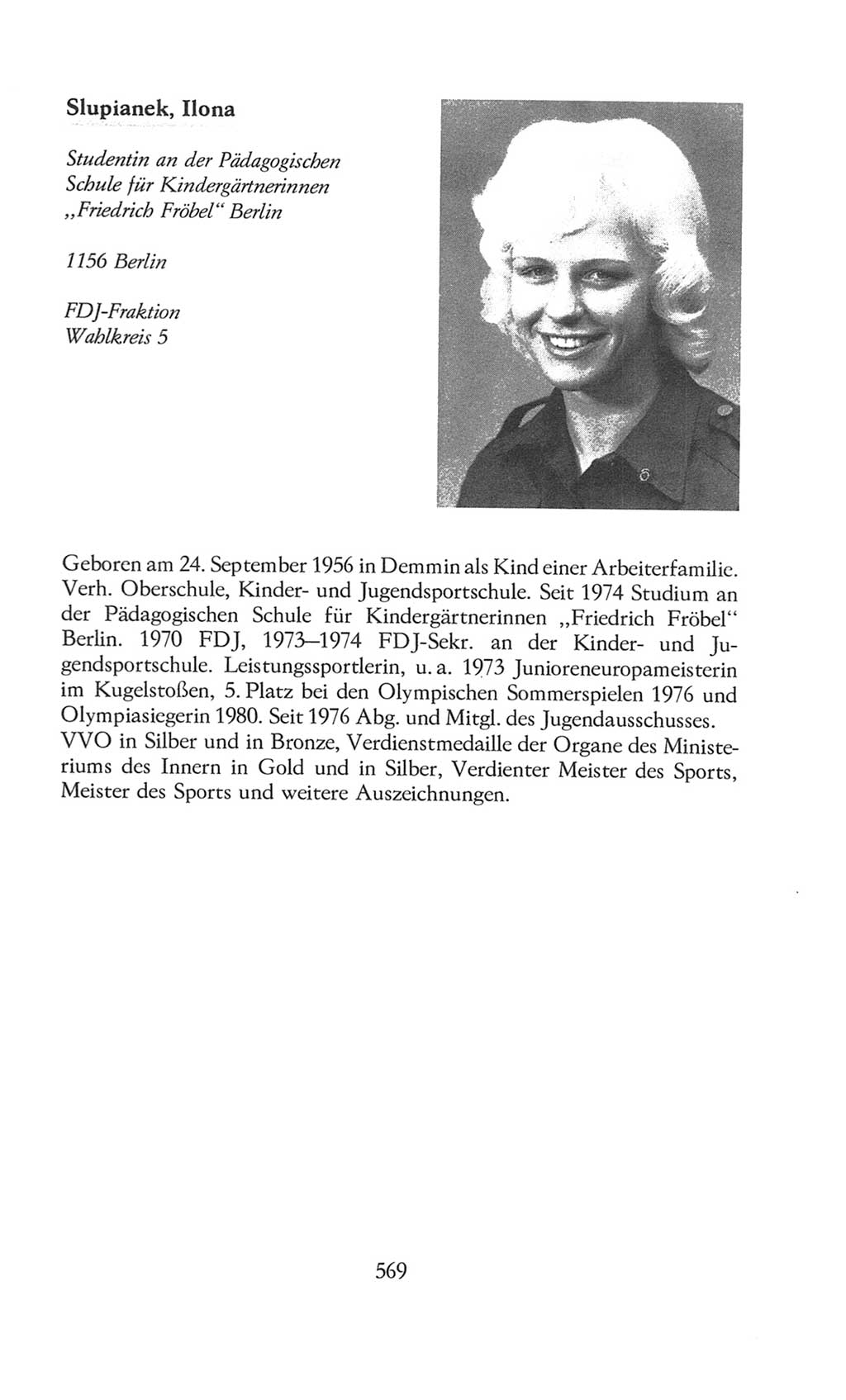 Volkskammer (VK) der Deutschen Demokratischen Republik (DDR), 8. Wahlperiode 1981-1986, Seite 569 (VK. DDR 8. WP. 1981-1986, S. 569)