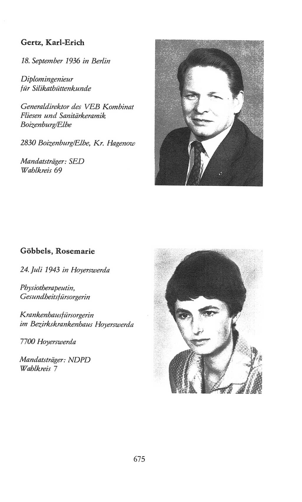 Volkskammer (VK) der Deutschen Demokratischen Republik (DDR), 8. Wahlperiode 1981-1986, Seite 675 (VK. DDR 8. WP. 1981-1986, S. 675)